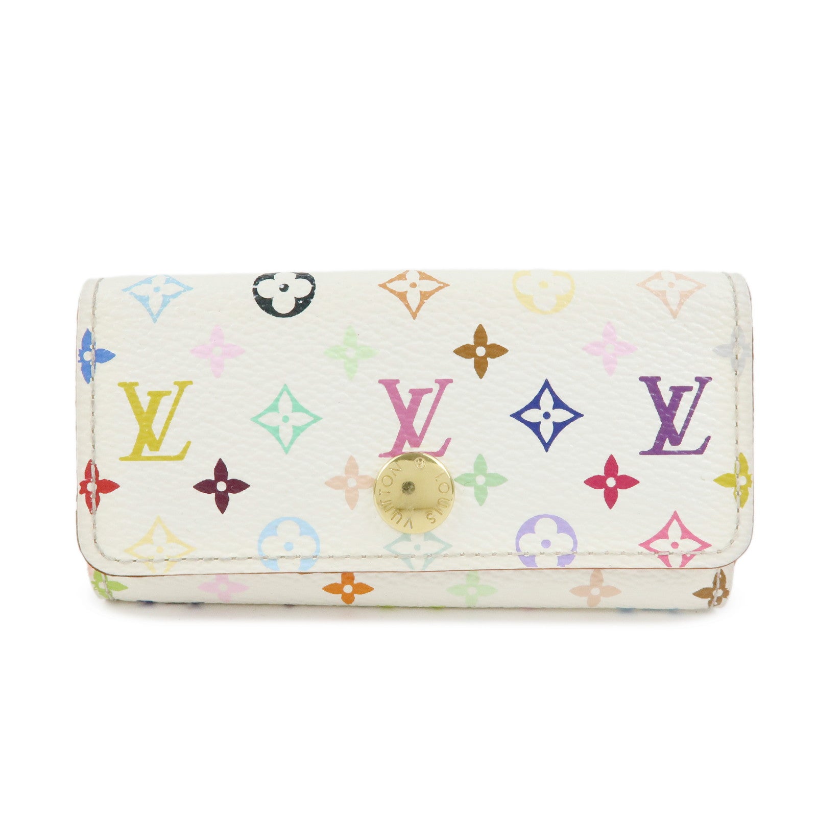 Louis Vuitton Monogram Multicolor Multicles 4 Key Case Blanc M93731