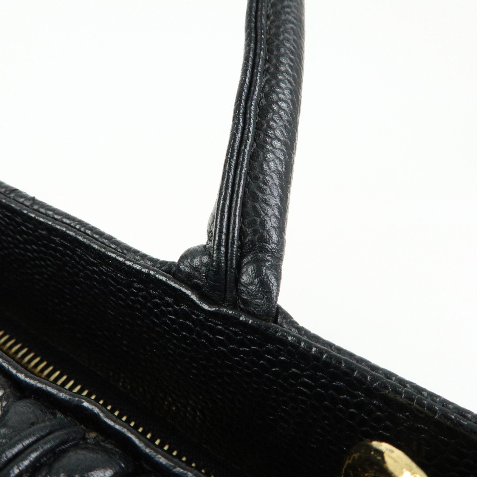 CHANEL Matelasse COCO Mark Medallion Caviarskin Tote Bag A01804