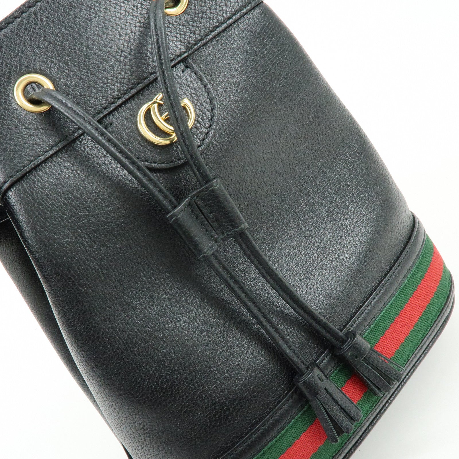 GUCCI Ophidia Sherry GG Marmont 2way Bucket Bag Small Black 610846