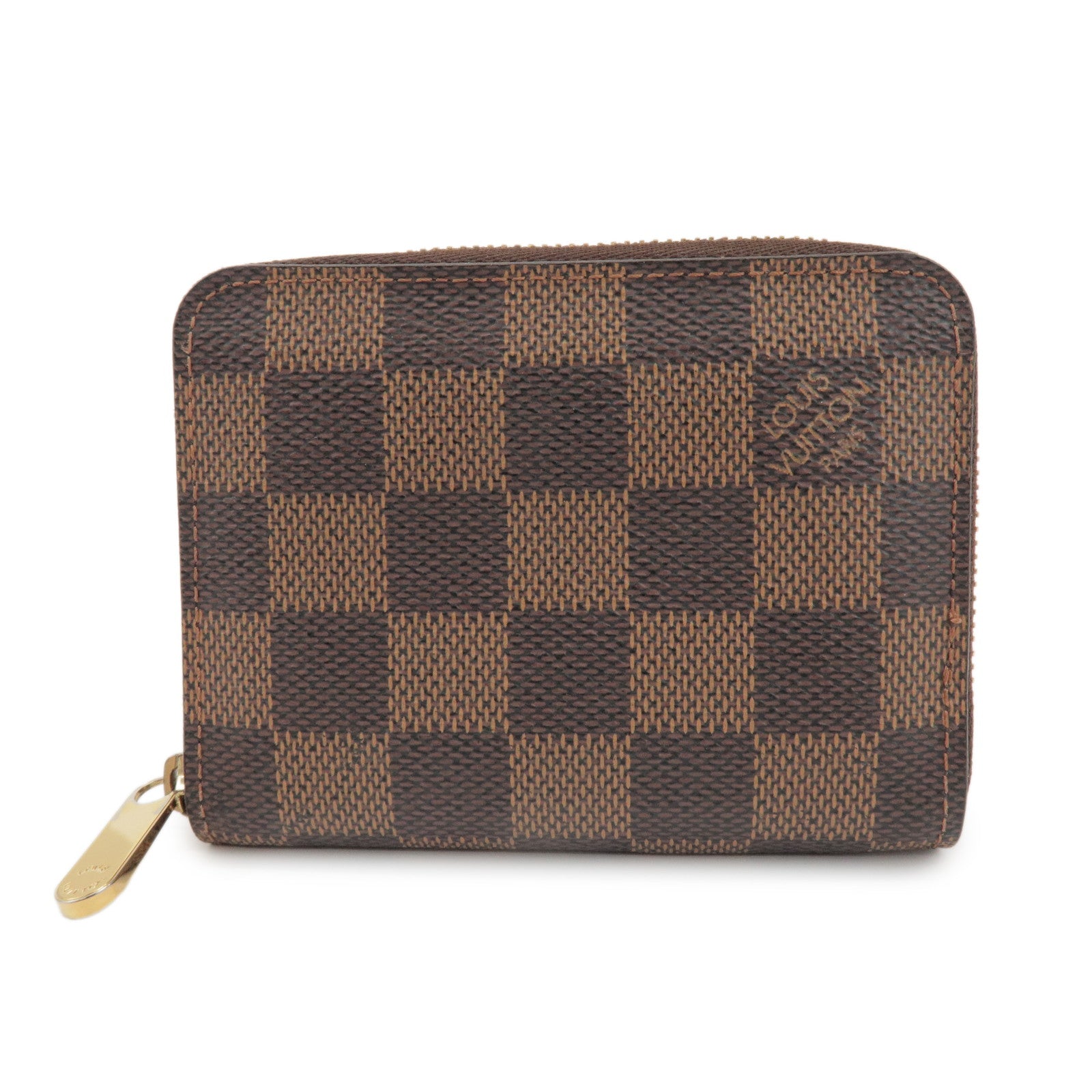 Louis Vuitton Damier Zippy Coin Case Wallet Brown N63070