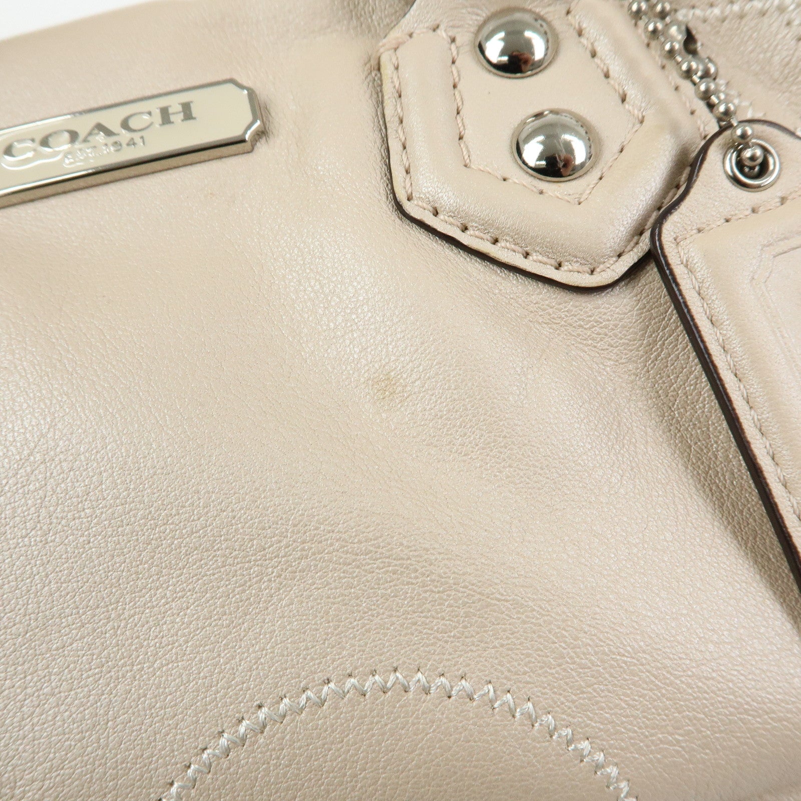 COACH Set of 3 Canvas Leather Shoulder Bag Hand Bag 2Way Bag