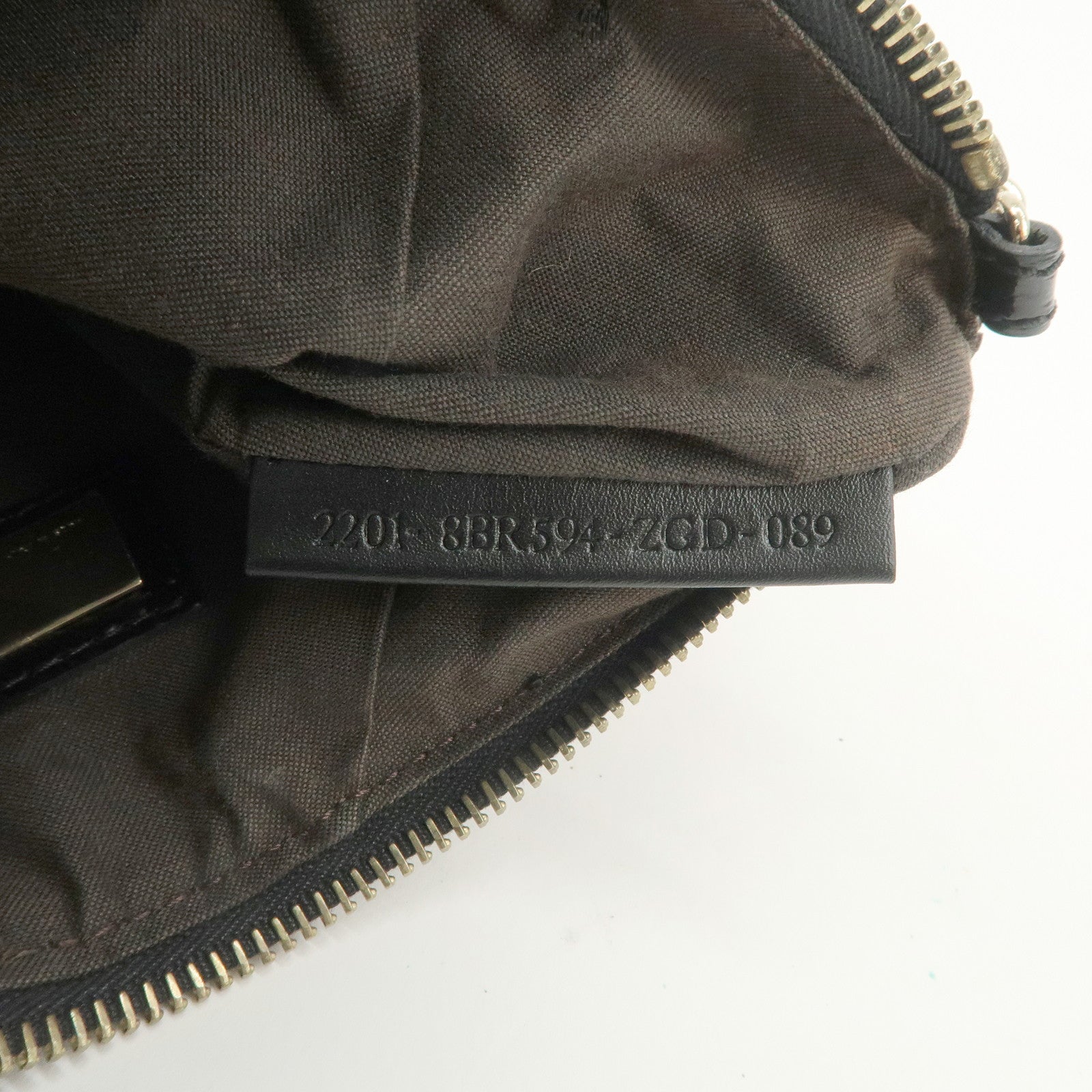 FENDI Wool Flip Sequin Leather Chain Bag Pouch Black Pink 8BR594