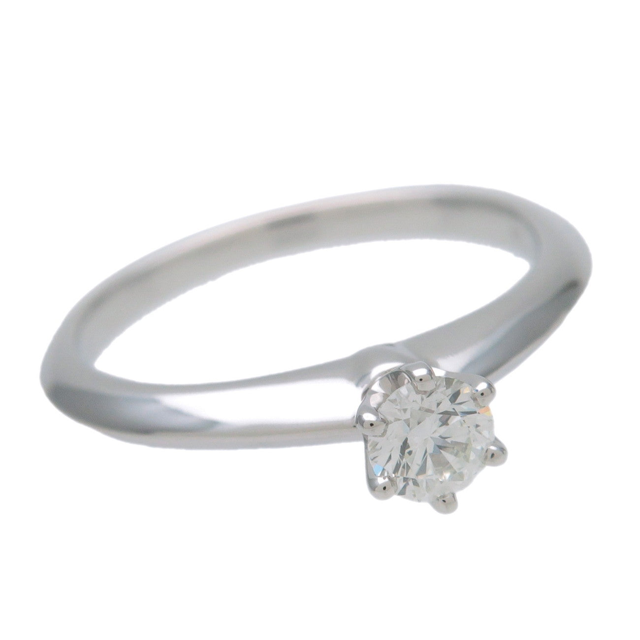 Tiffany & Co Solitaire Diamond Ring 0.19ct PT950 US4 EU47 HK8.5