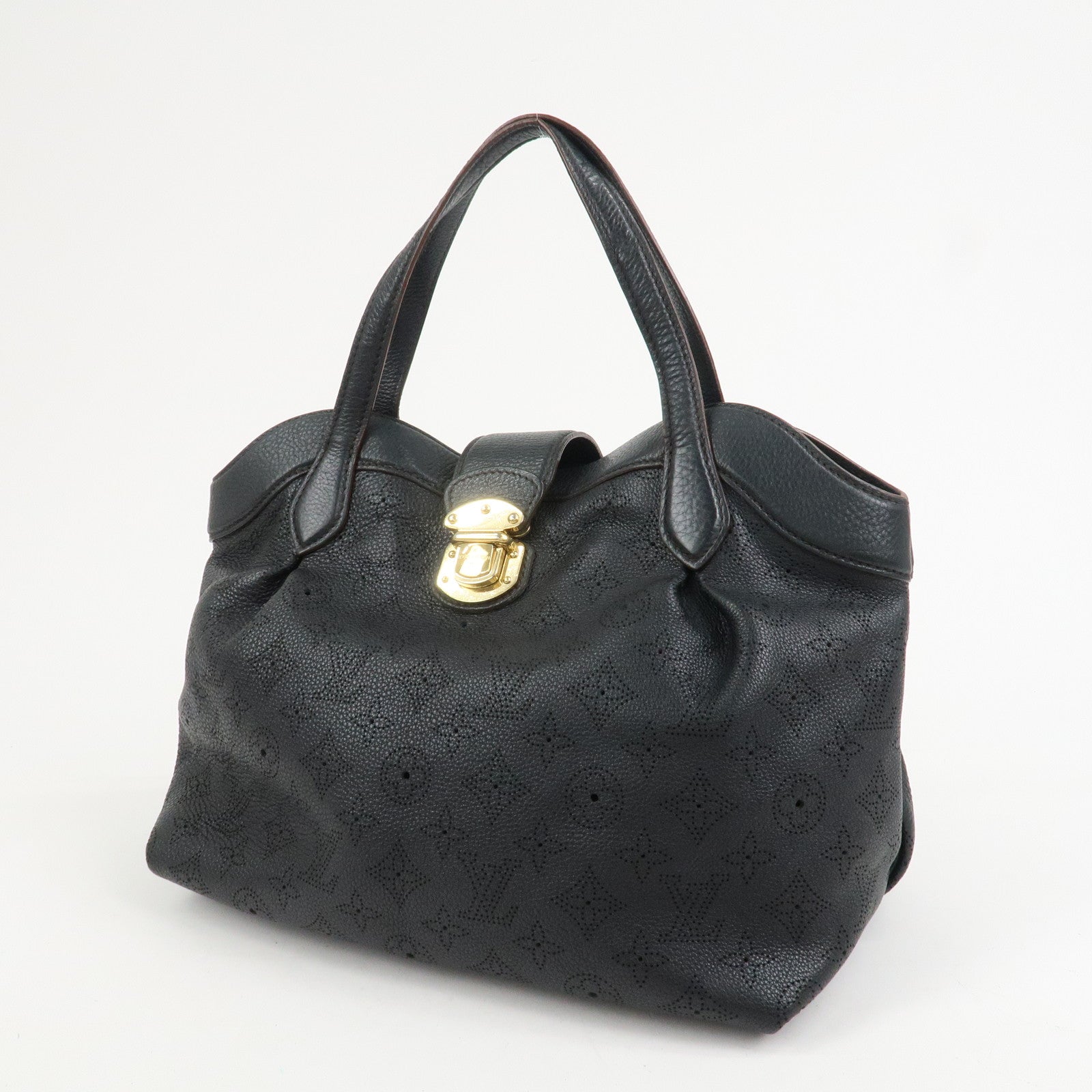 Louis Vuitton Monogram Mahina PM Shoulder Bag Noir Black M93465