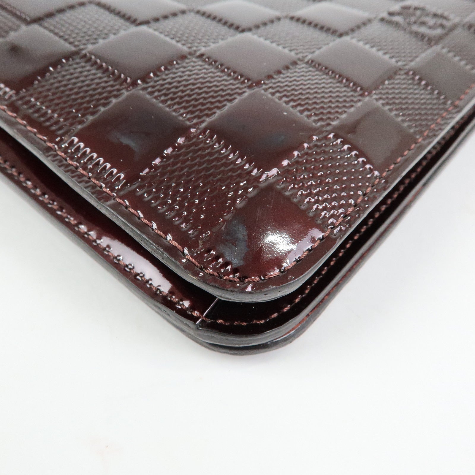 Louis Vuitton Damier Vernis Cabaret Shoulder Bag Bordeaux M92124