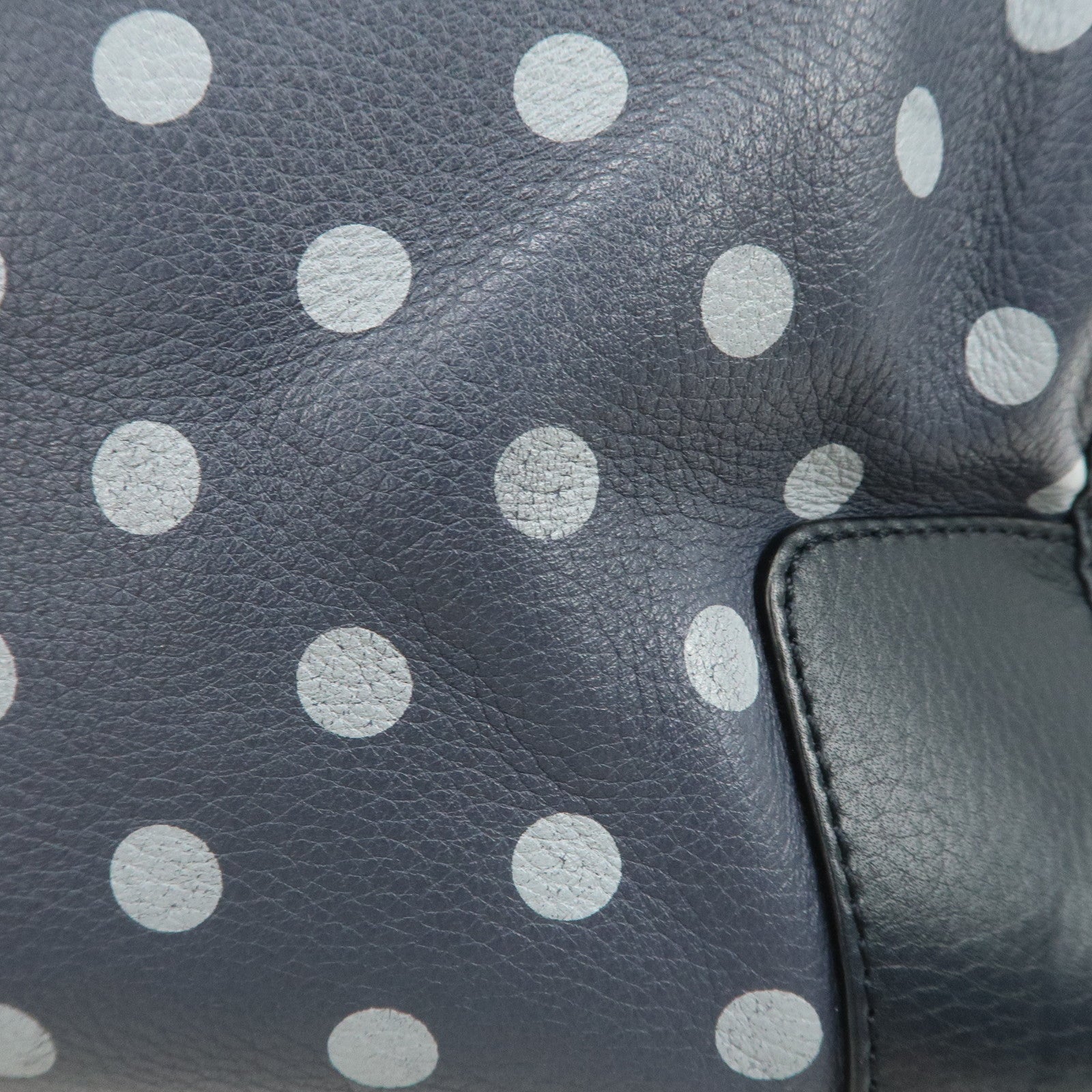 LOEWE Amazona Cruz Leather 2Way Bag Hand Bag Shoulder Bag Navy