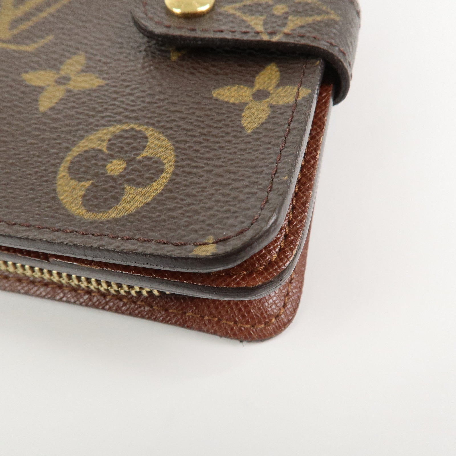 Louis Vuitton Monogram Compact Zippy Wallet Brown M61667