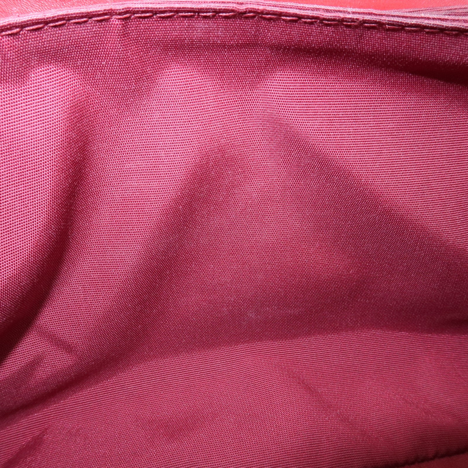 Christian Dior Canage Leather Chain Shoulder Bag Hand Bag Red