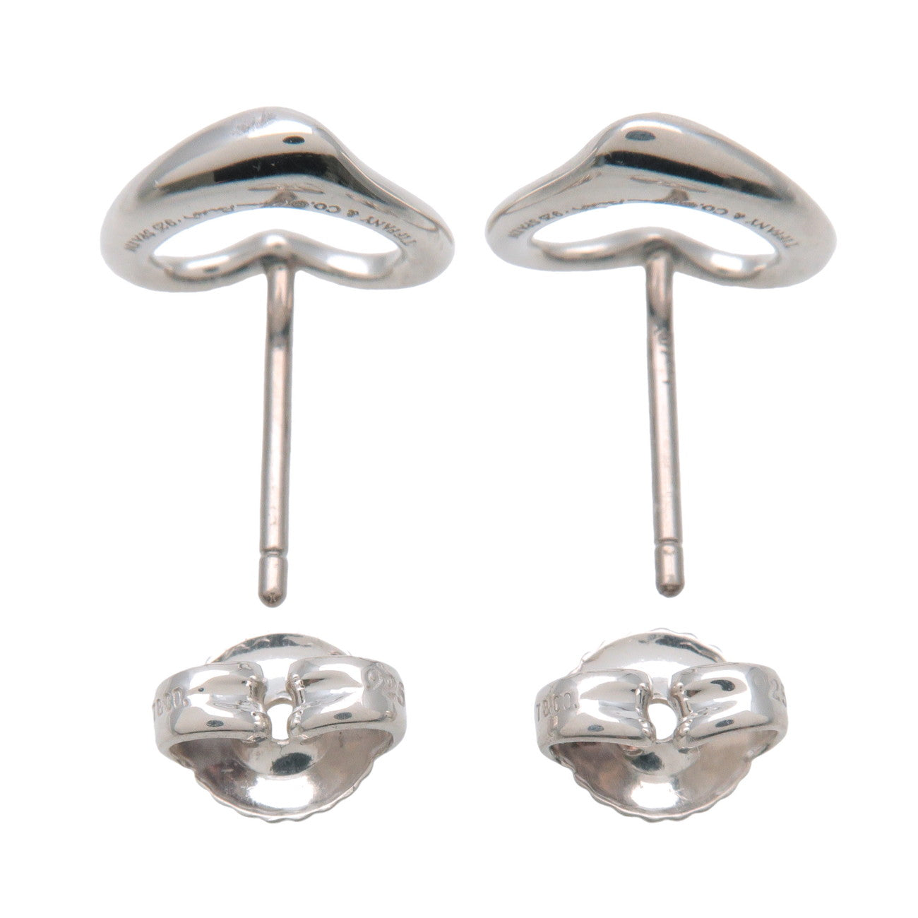 Tiffany & Co Open Heart Earrings SV925 Silver