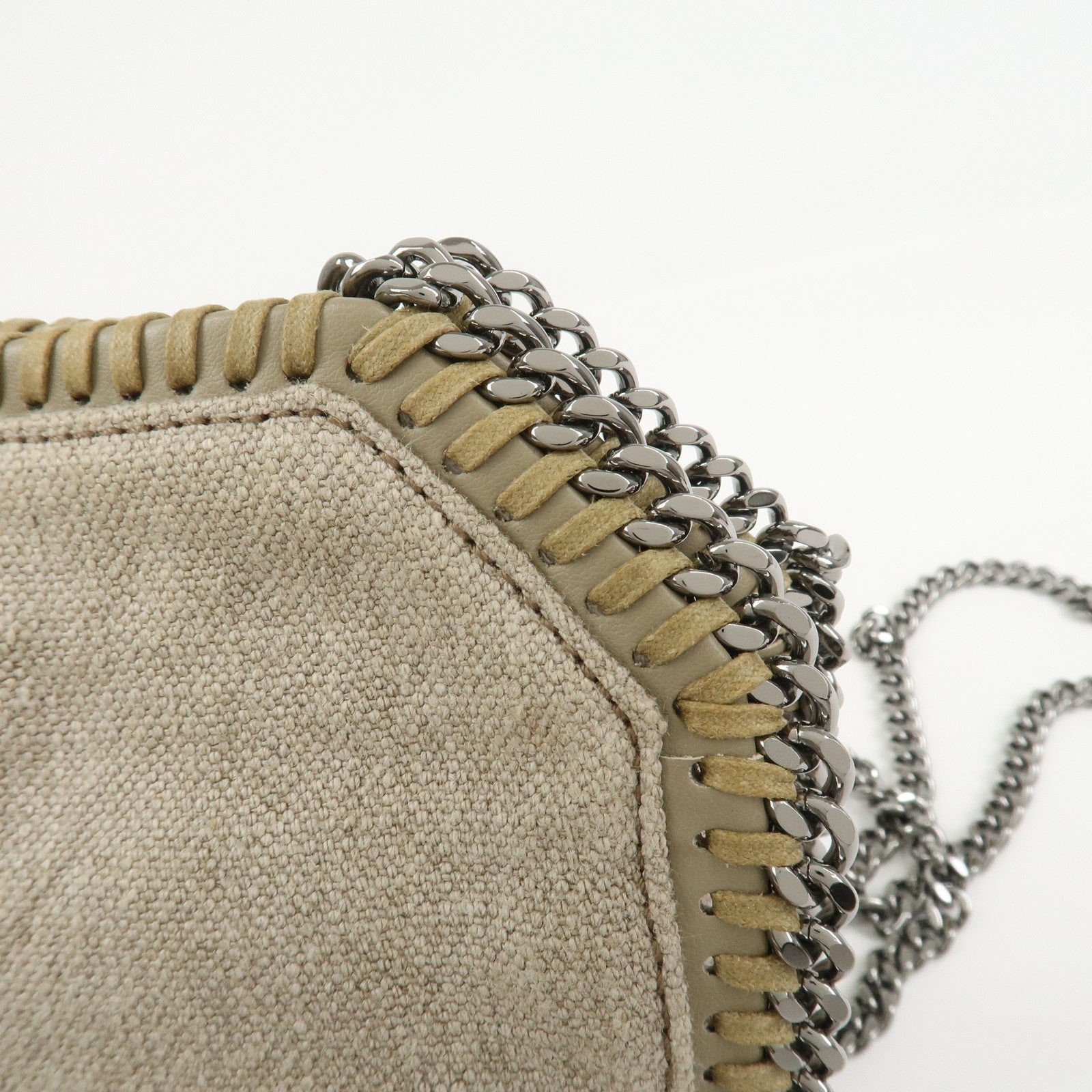 STELLA MCCARTNEY Falabella Canvas 2Way Hand Bag Shoulder Bag Beige