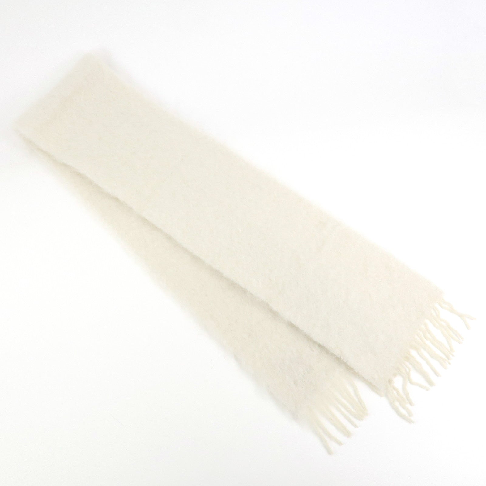 LOEWE Anagram Wool Scarf Stole Muffler Ivory