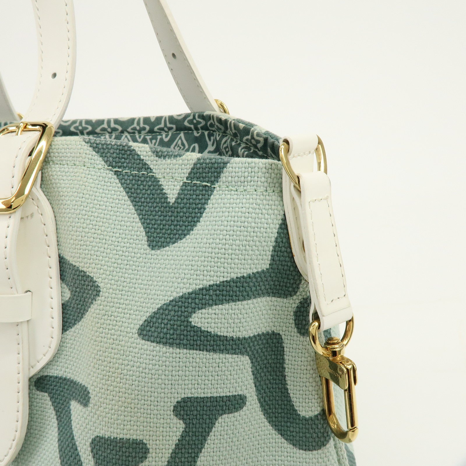Louis Vuitton Cruise Line Tahitienne PM Canvas Tote Bag Mint M95678