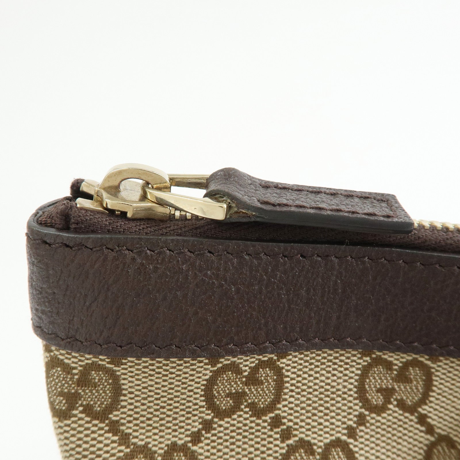 GUCCI Abbey GG Canvas Leather Tote Bag Hand Bag Beige Brown 141470