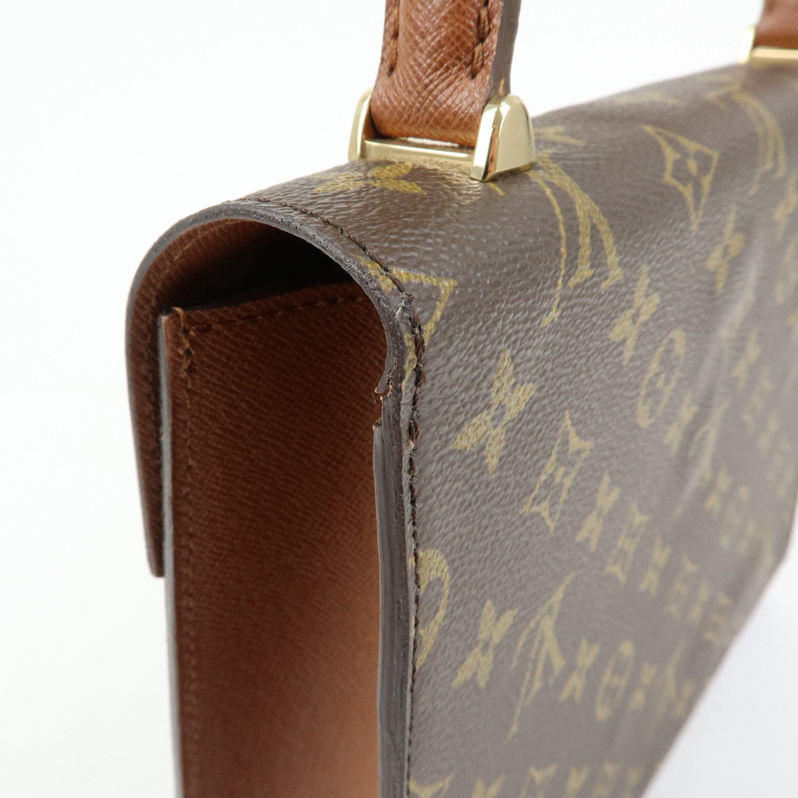 Louis Vuitton Monogram Malesherbes Canvas Hand Bag Brown M51379