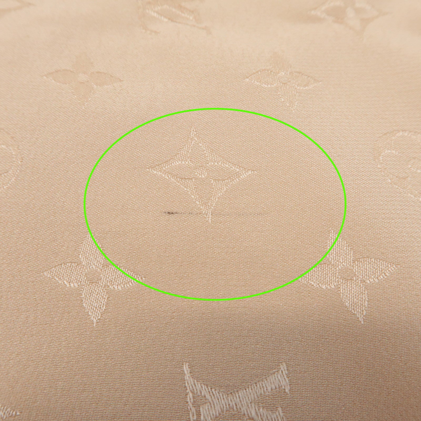 Louis Vuitton Monogram Carré Monaco Silk 100% Scarf Beige M71146