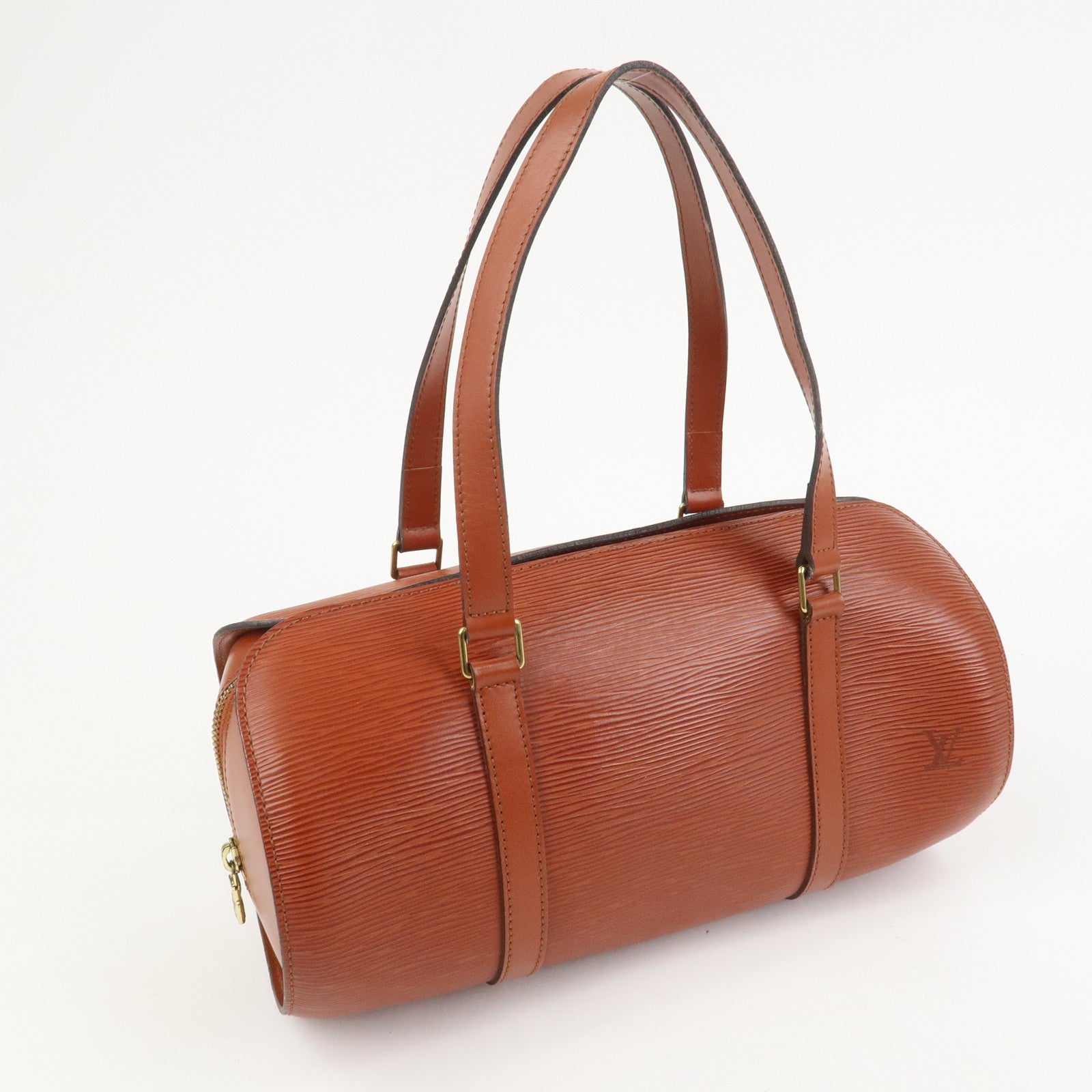 Louis Vuitton Epi Leather Soufflot Hand Bag Kenya Brown M52223