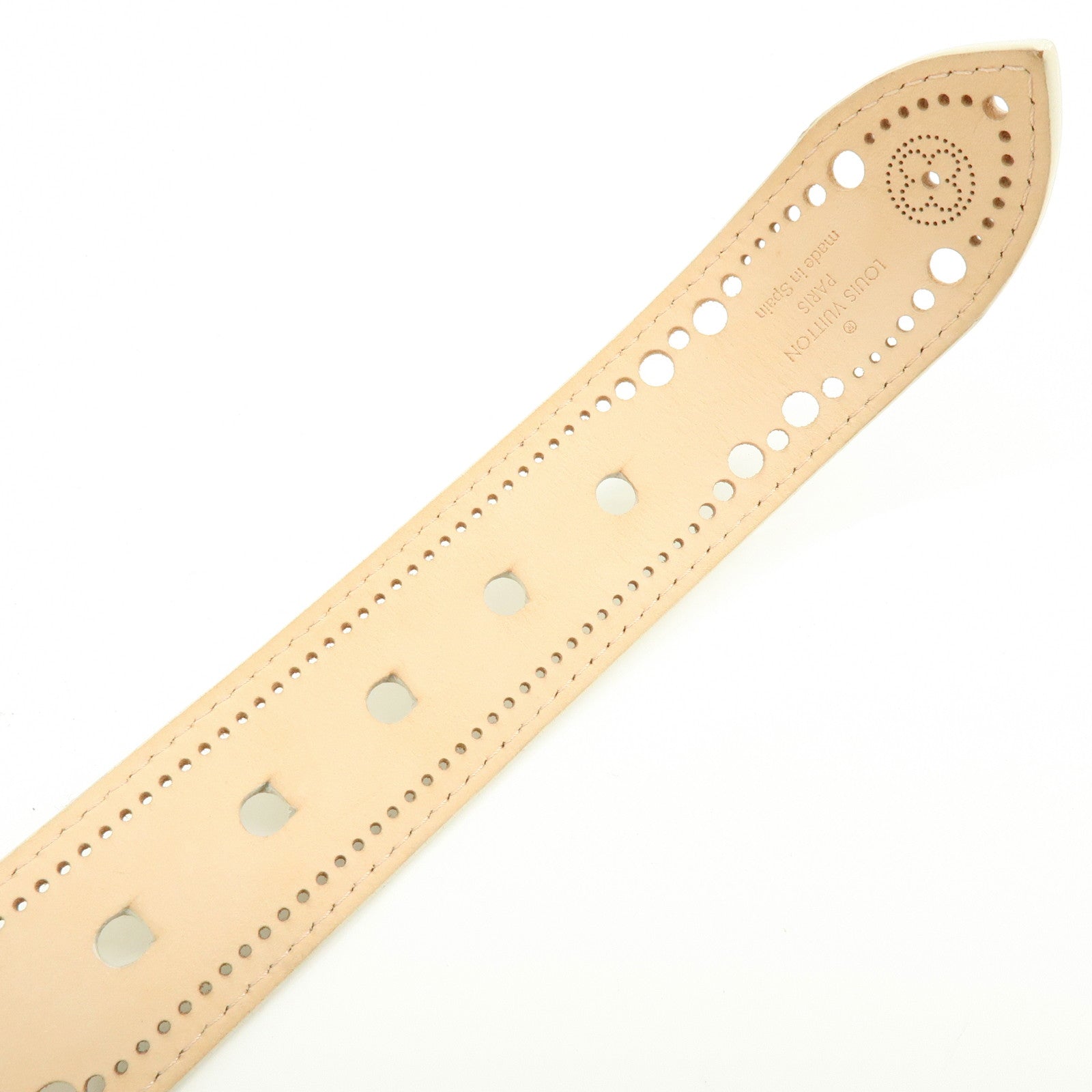 Louis Vuitton Leather Ceinture Phoenix Belt Ivory 85/34 M9680