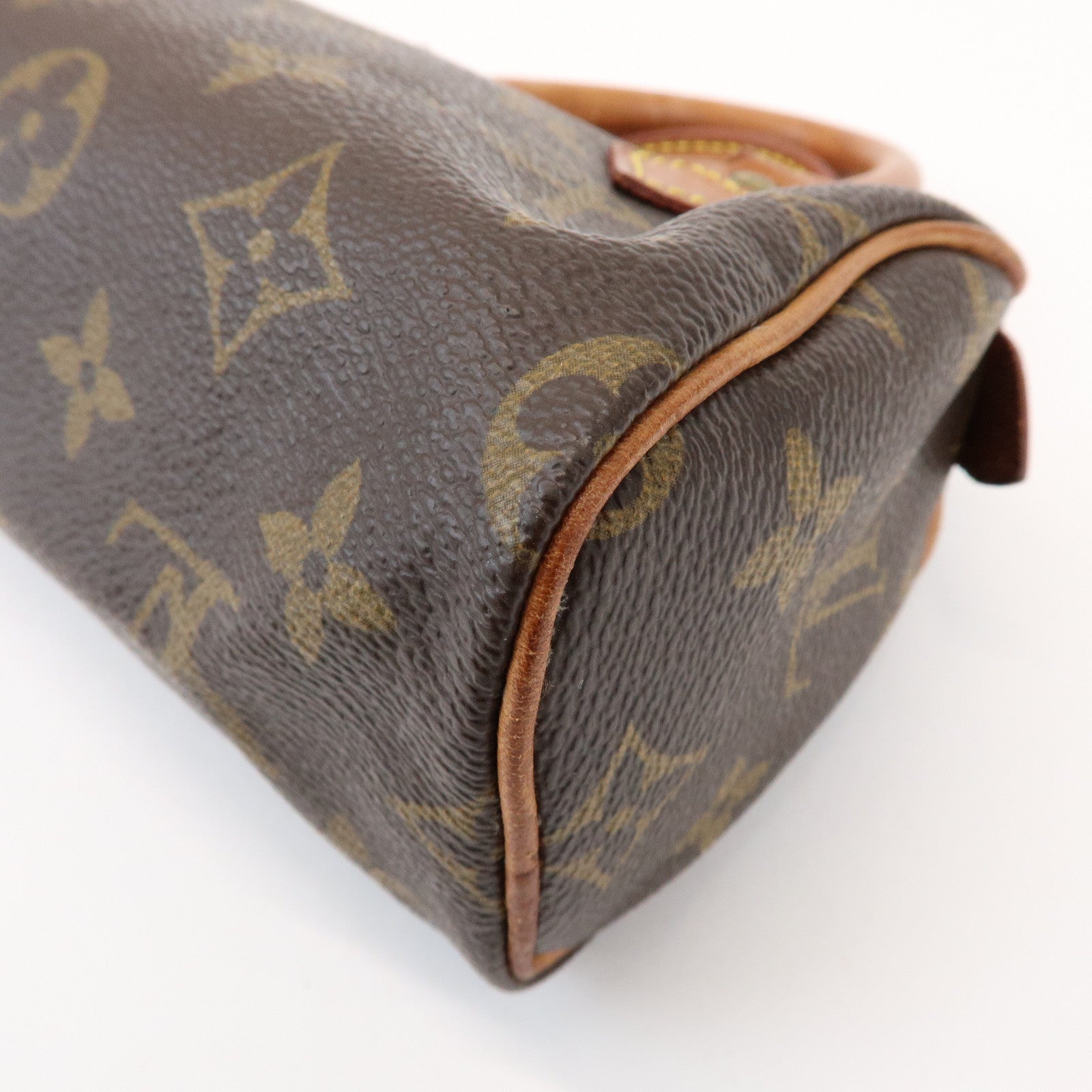 Louis Vuitton Monogram Mini Speedy Hand Bag Boston Bag Brown M41534