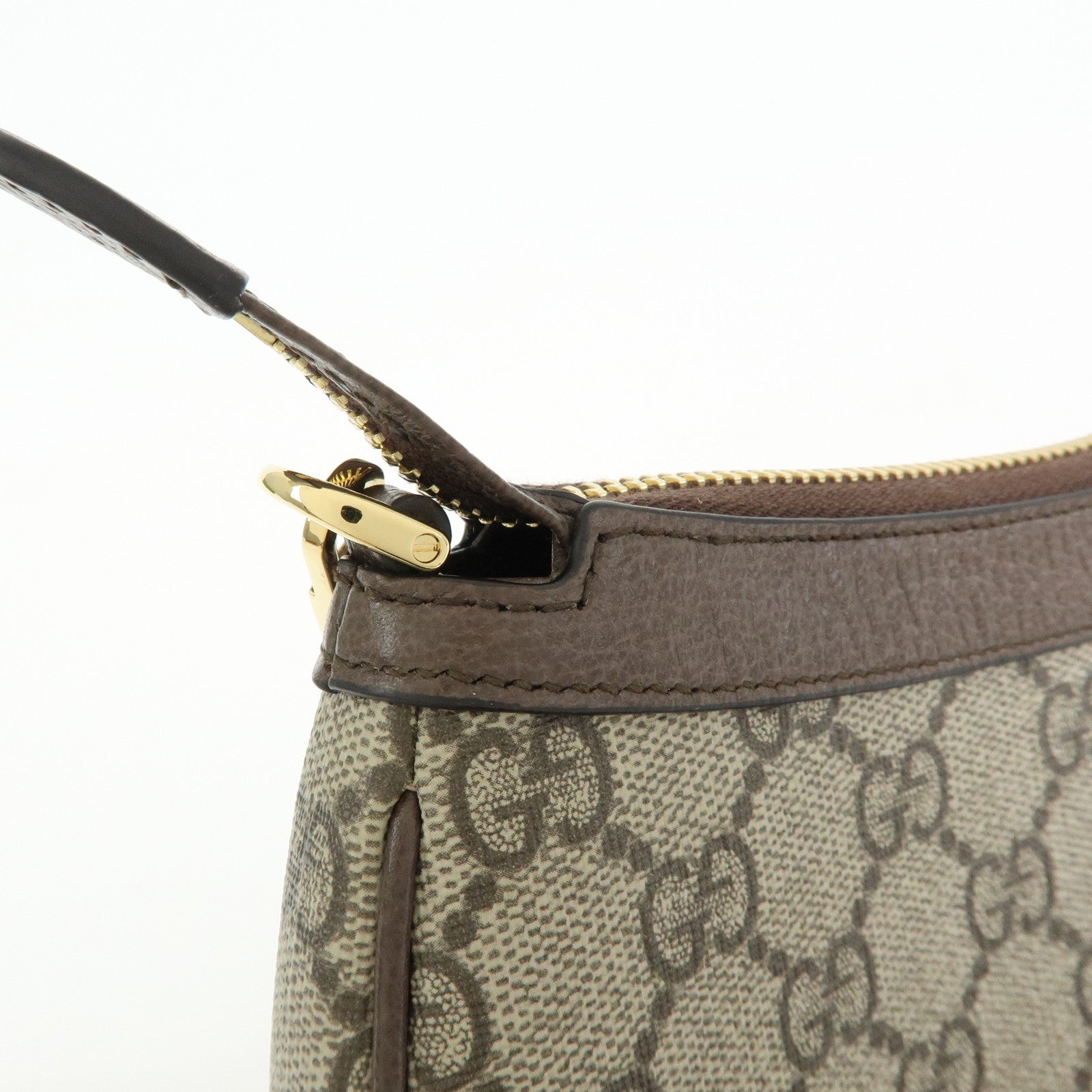 GUCCI Ophidia GG Supreme Leather Chain Pouch Hand Bag Brown 764960