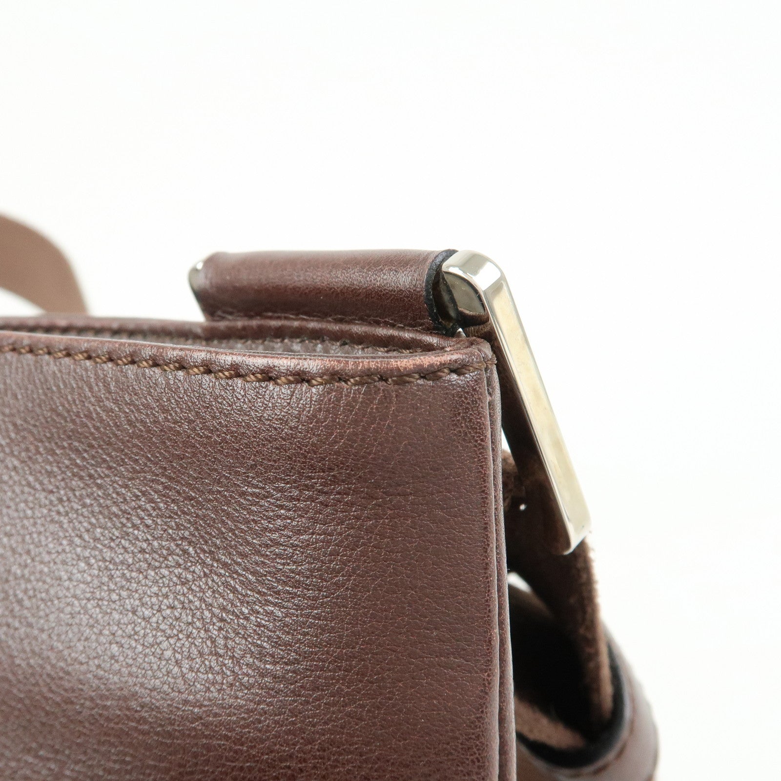 LOEWE Anagram Leather Shoulder Bag Crossbody Bag Brown