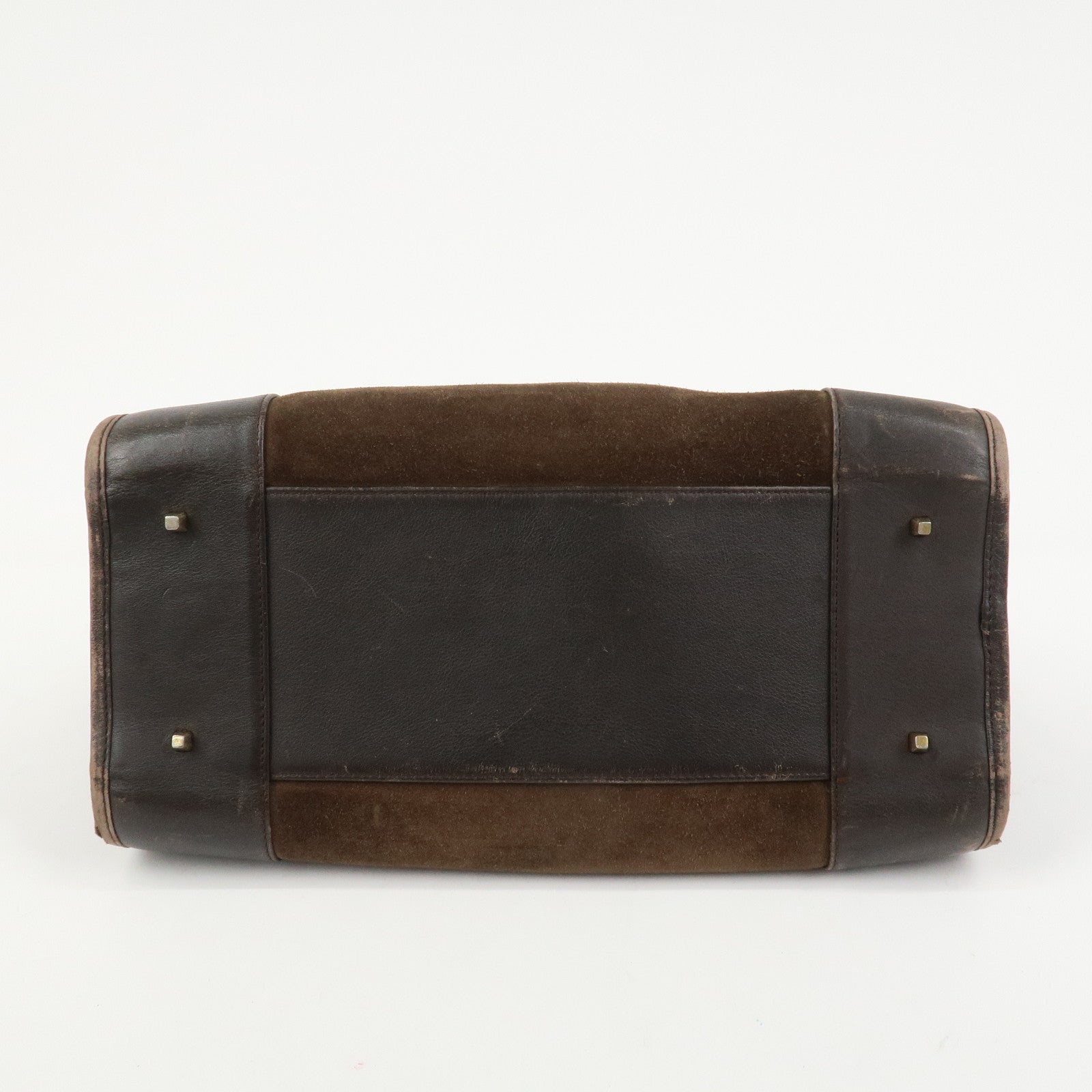 LOEWE Anagram Amazona 32 Suede Leather Hand Bag Boston Bag Brown