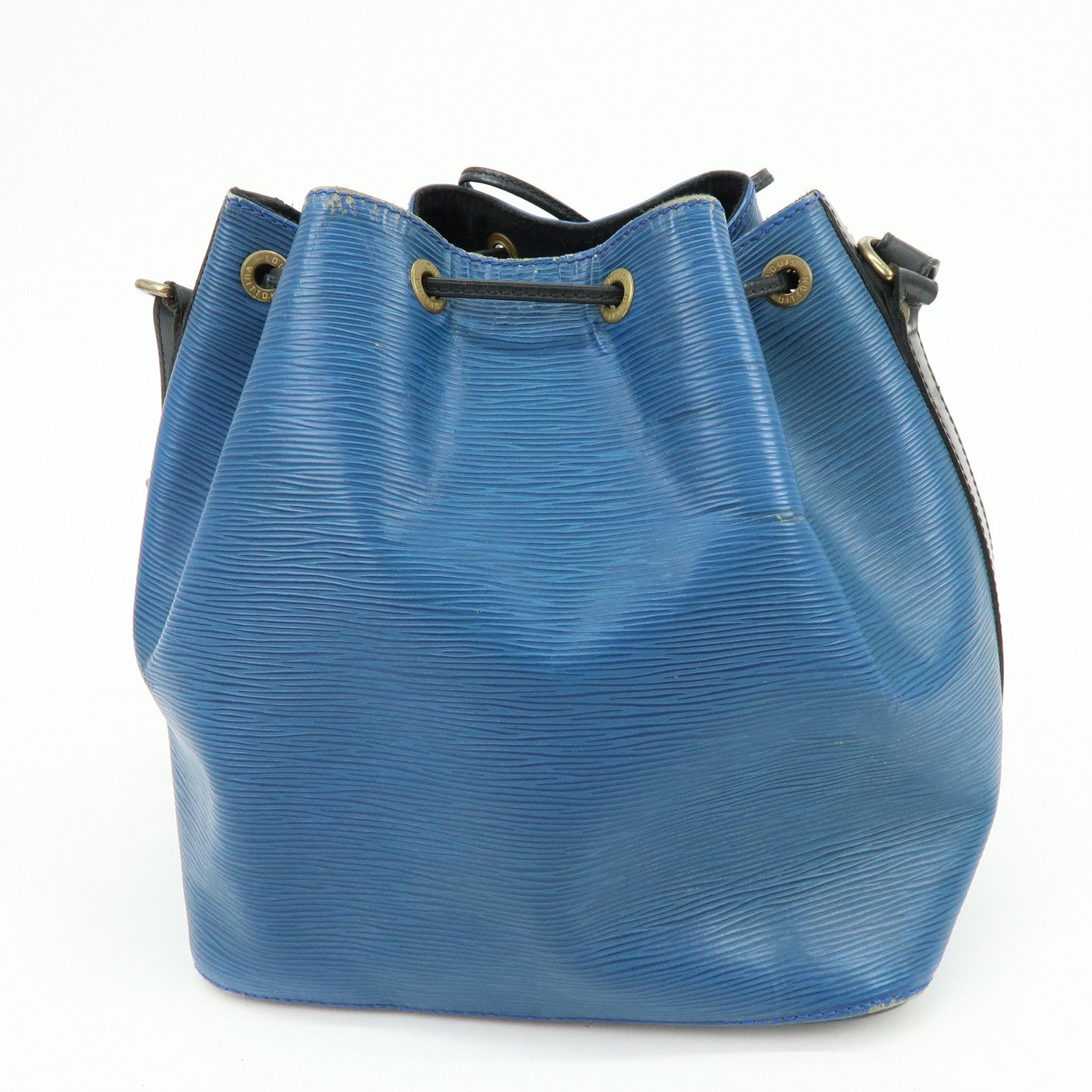 Louis Vuitton Epi Petit Noe Bicolor Shoulder Bag Blue Noir Ｍ44152