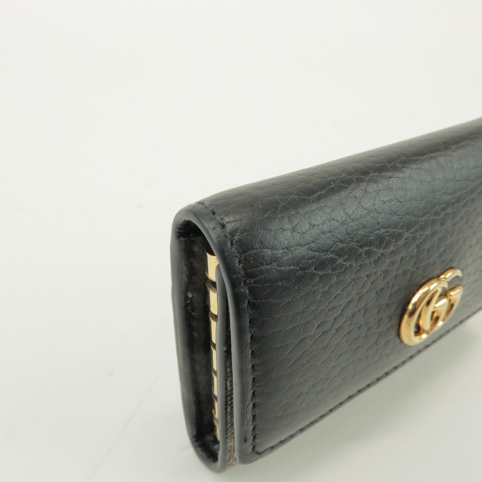 GUCCI GG Marmont GG Supreme 6 Rings Key Case Beige Black 456118
