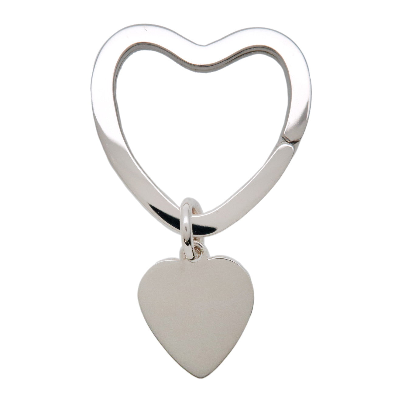 Tiffany & Co Heart Tag Key Ring Key Chain Bag Charm SV925 Silver