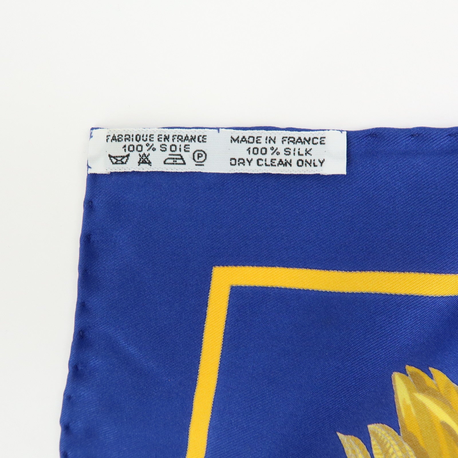 HERMES Carre 90 Silk 100% Scarf IN SALZBURG Blue Gold