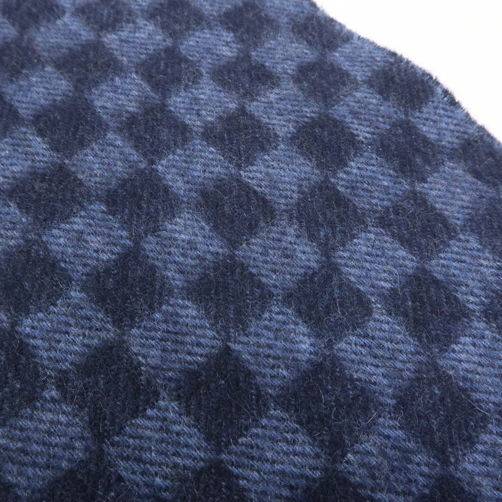 Louis Vuitton Echarpe Damier Tartan Cashmere 100% Scarf Blue M73449