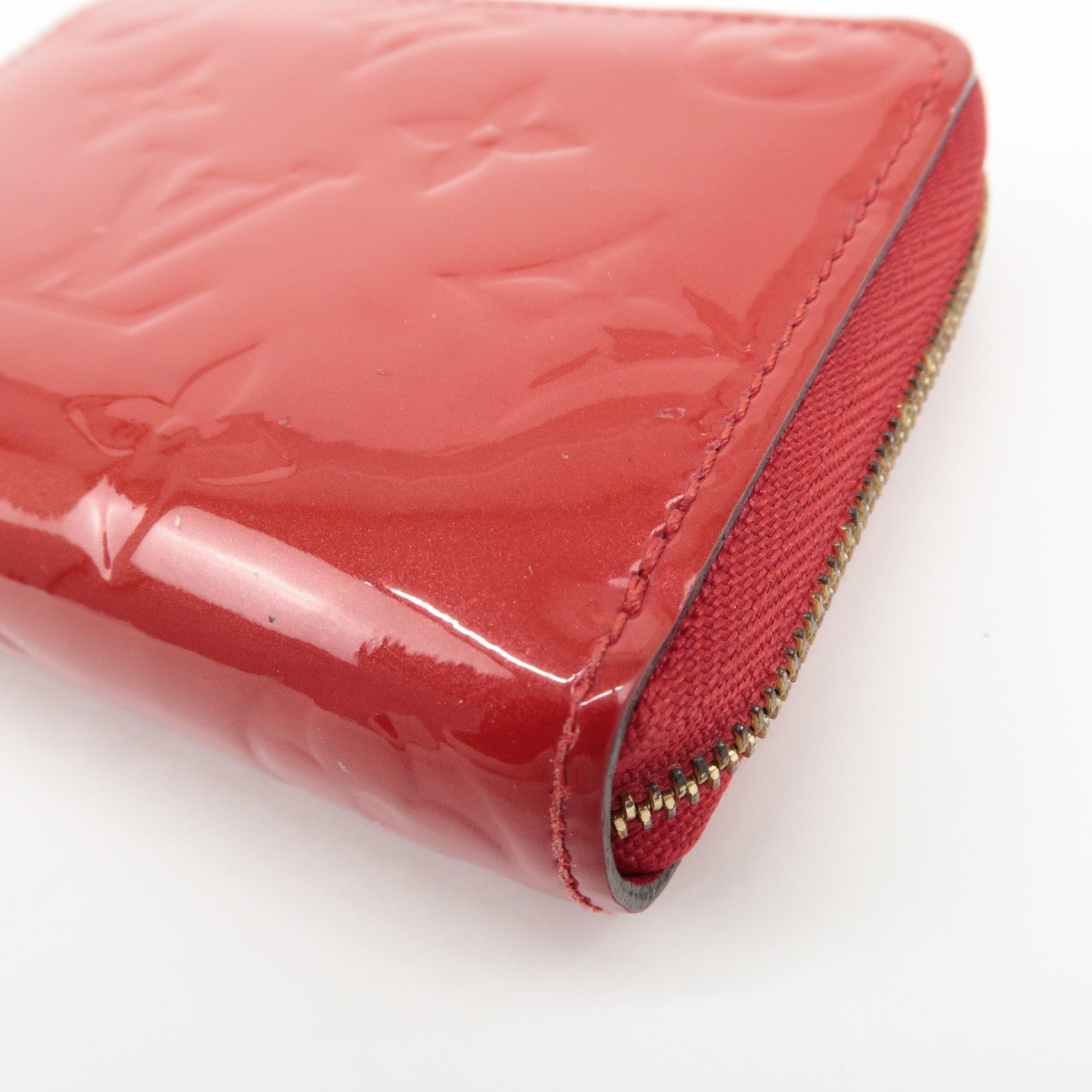 Louis Vuitton Monogram Vernis Zippy Coin Purse Cerise M90202 Used