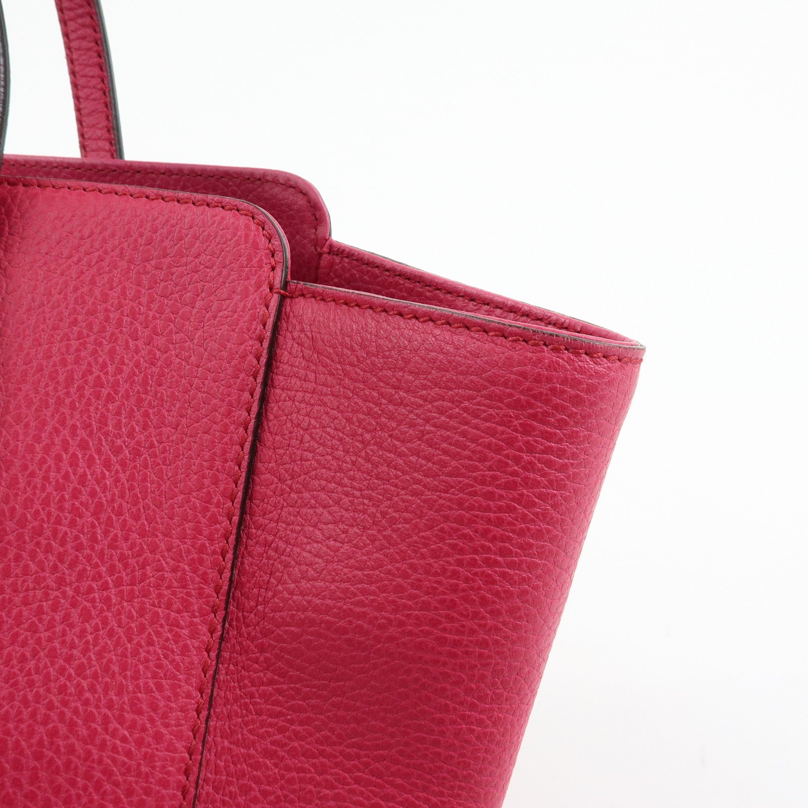 GUCCI Swing Leather Medium Tote Bag Shoulder Bag Pink 354408