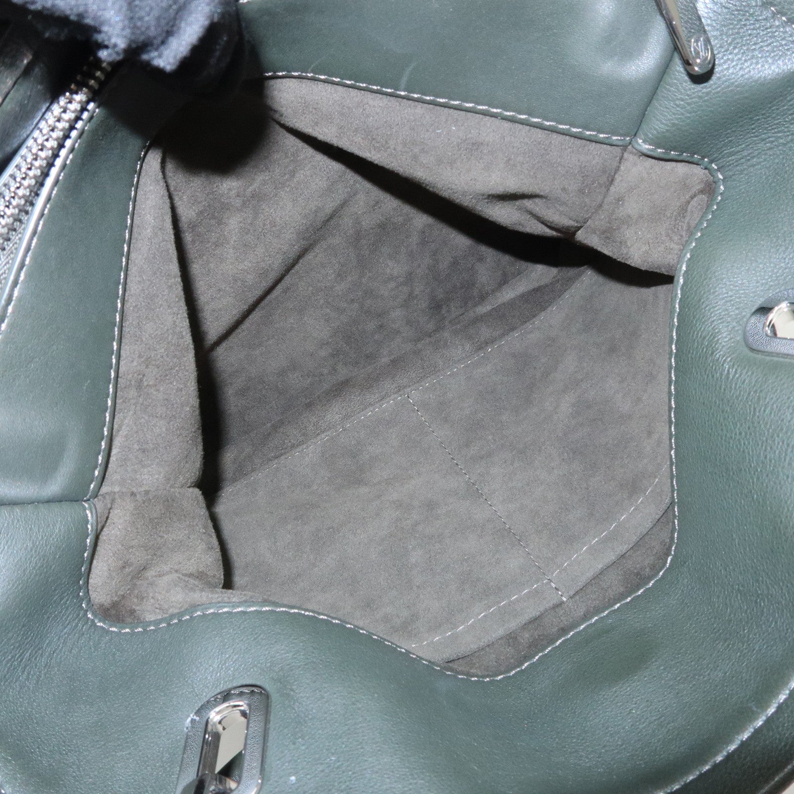 Louis Vuitton Monogram Antheia PM Leather Hand Bag Dark Green