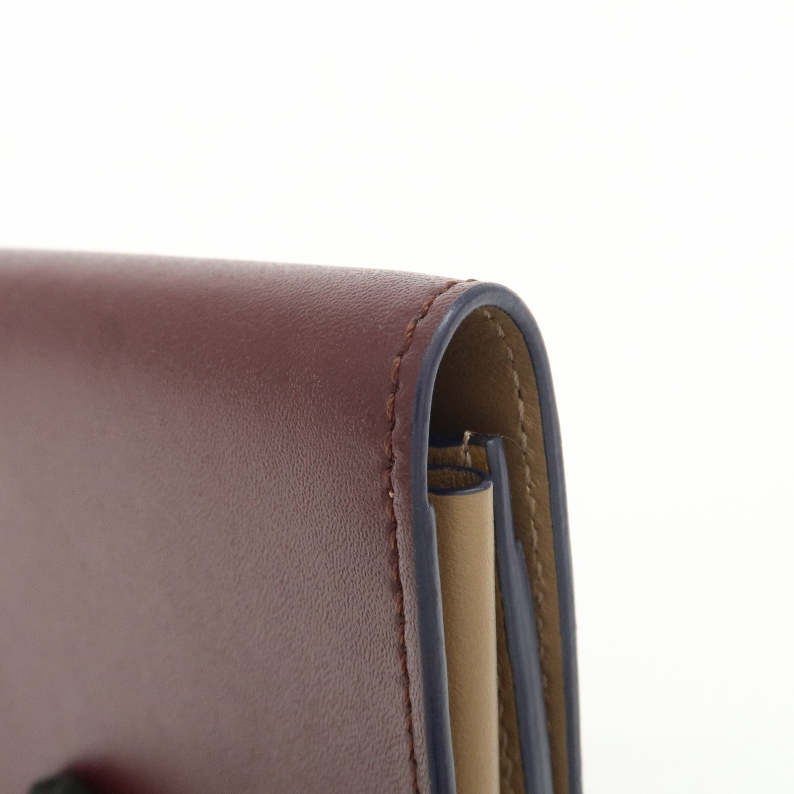 FENDI By The Way Leather Card Case Bordeaux 3M0217