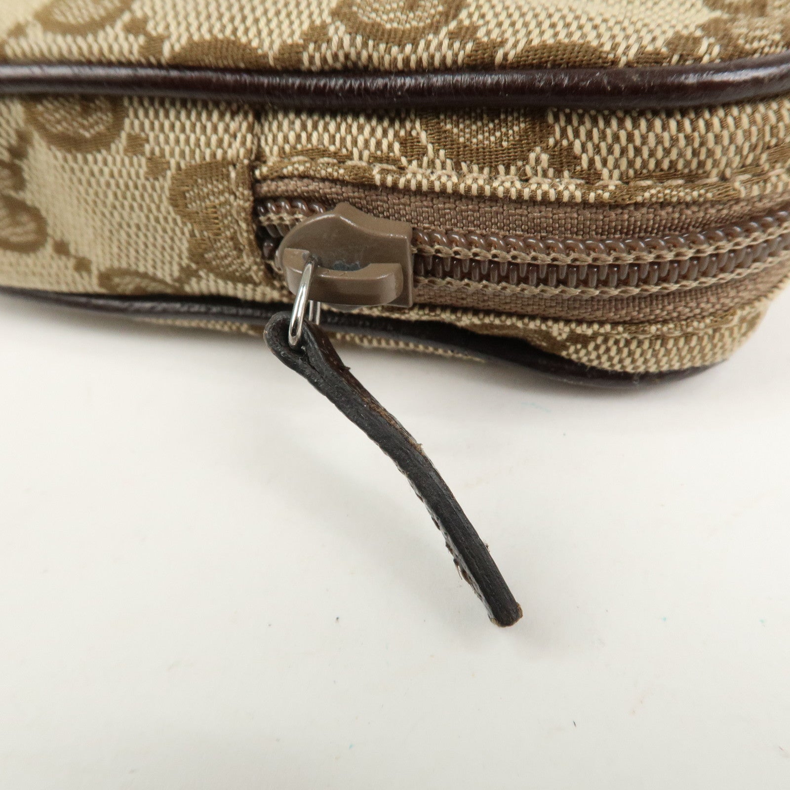 GUCCI GG Canvas Leather Cigarette Case Beige Brown 115249