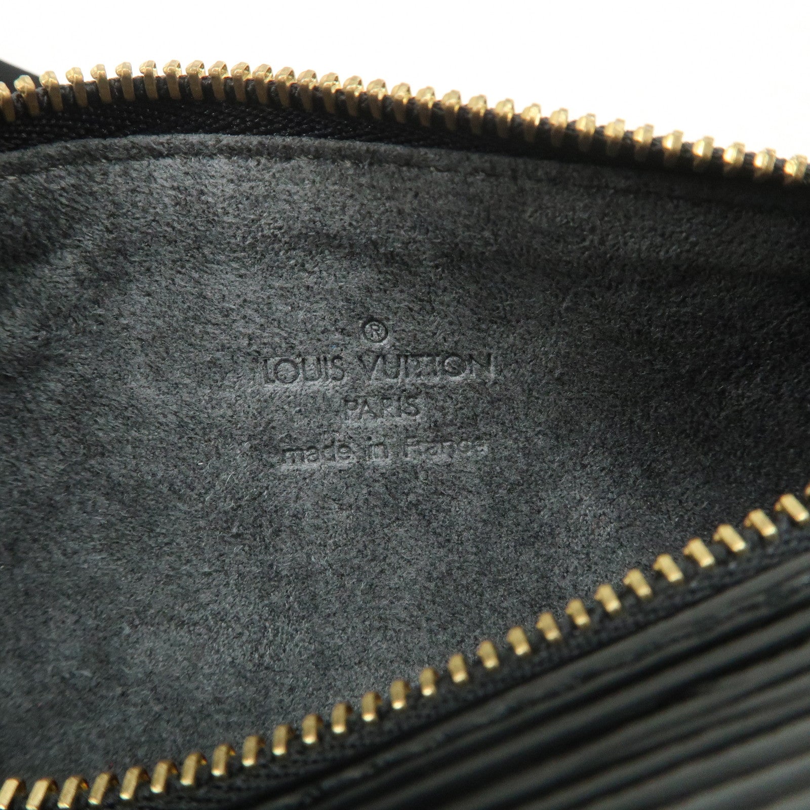 Louis Vuitton Epi Mini Pouch For Soufflot Hand Bag Noir