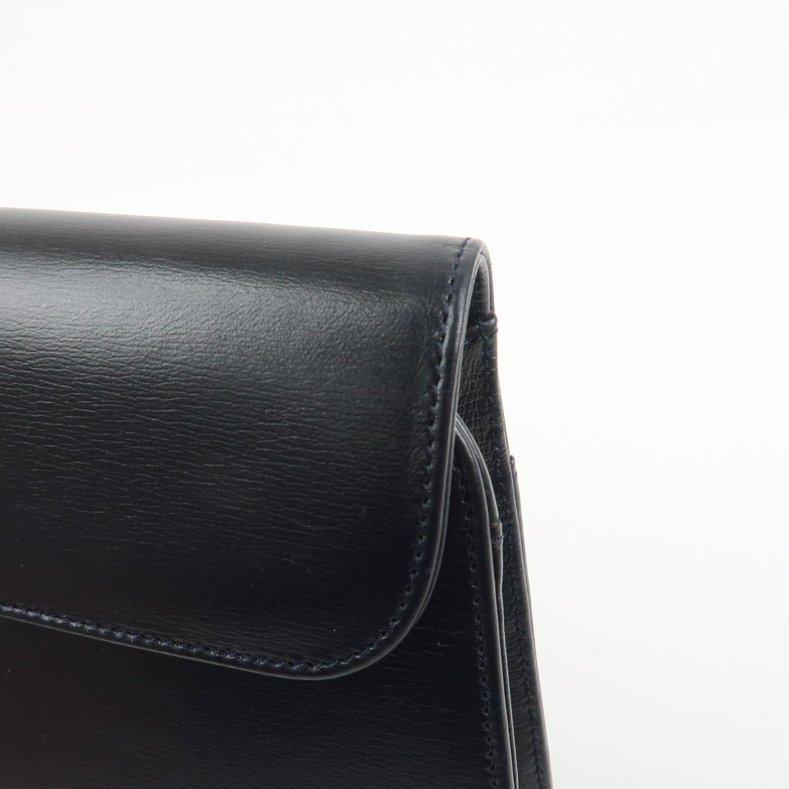 Cartier Sapphire Line Leather Sapphire Chain Shoulder Bag Black