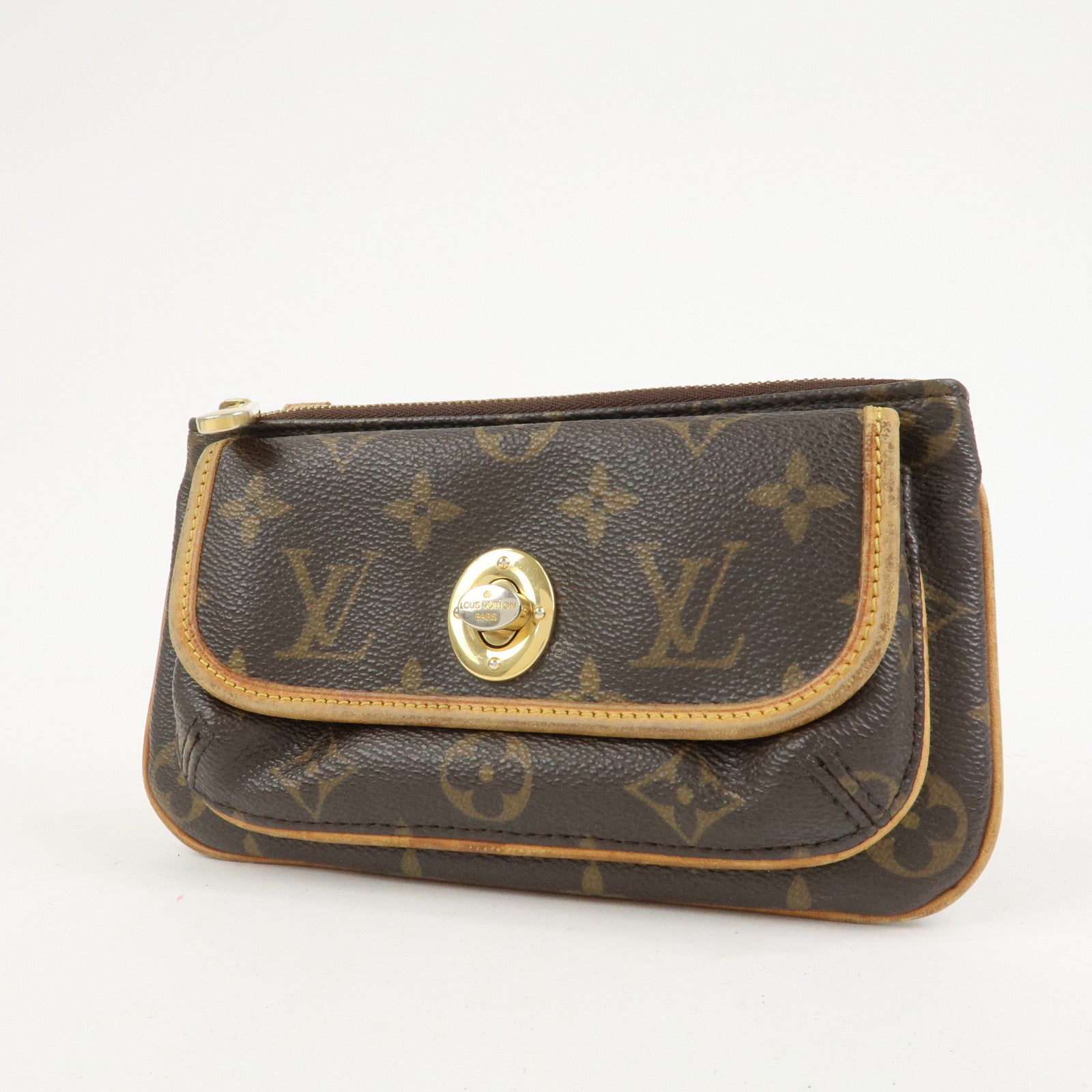 Louis Vuitton Monogram Pochette Tikal Pouch Purse Brown M60019