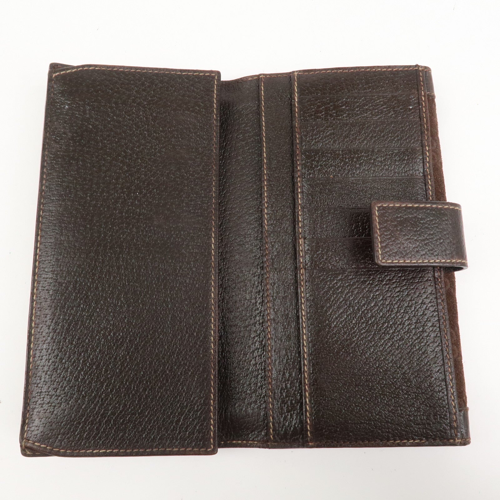 GUCCI Set Of 2 Suede Leather Bi-Fold Long Wallet 499359 153211