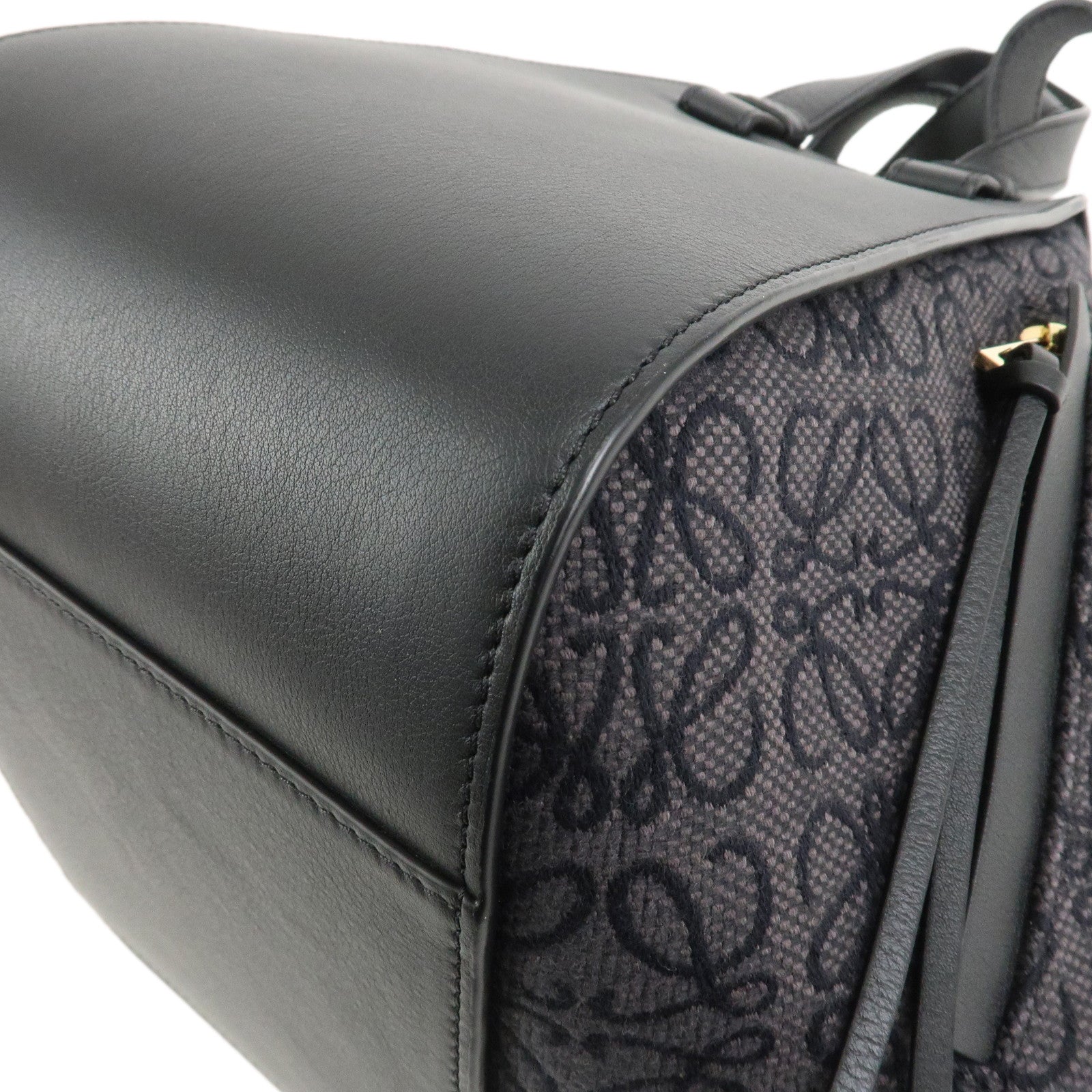 LOEWE Anagram Hammock Small Leather Shoulder Crossbody Bag Black