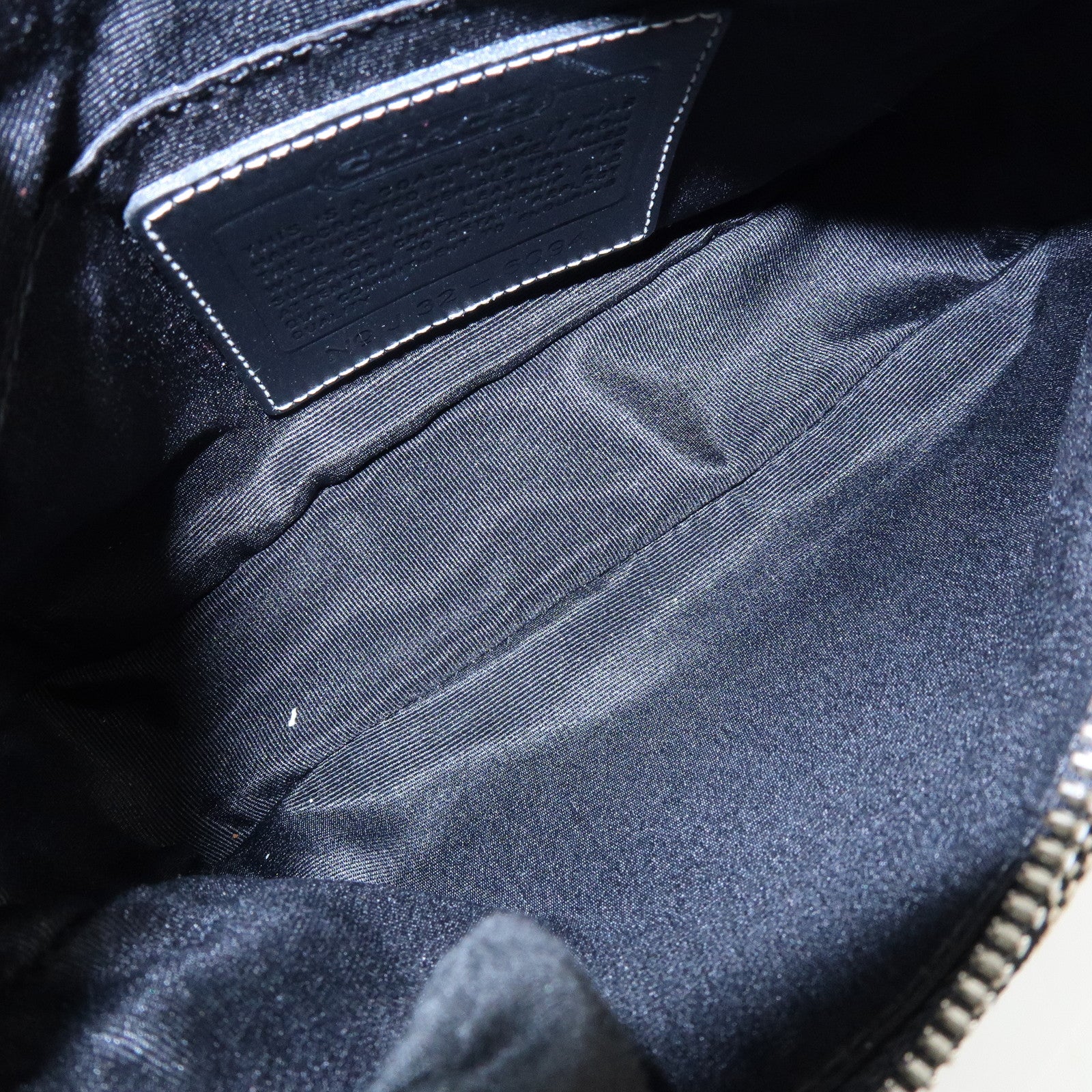 COACH Signature Canvas Leather Hand Bag Pouch Black