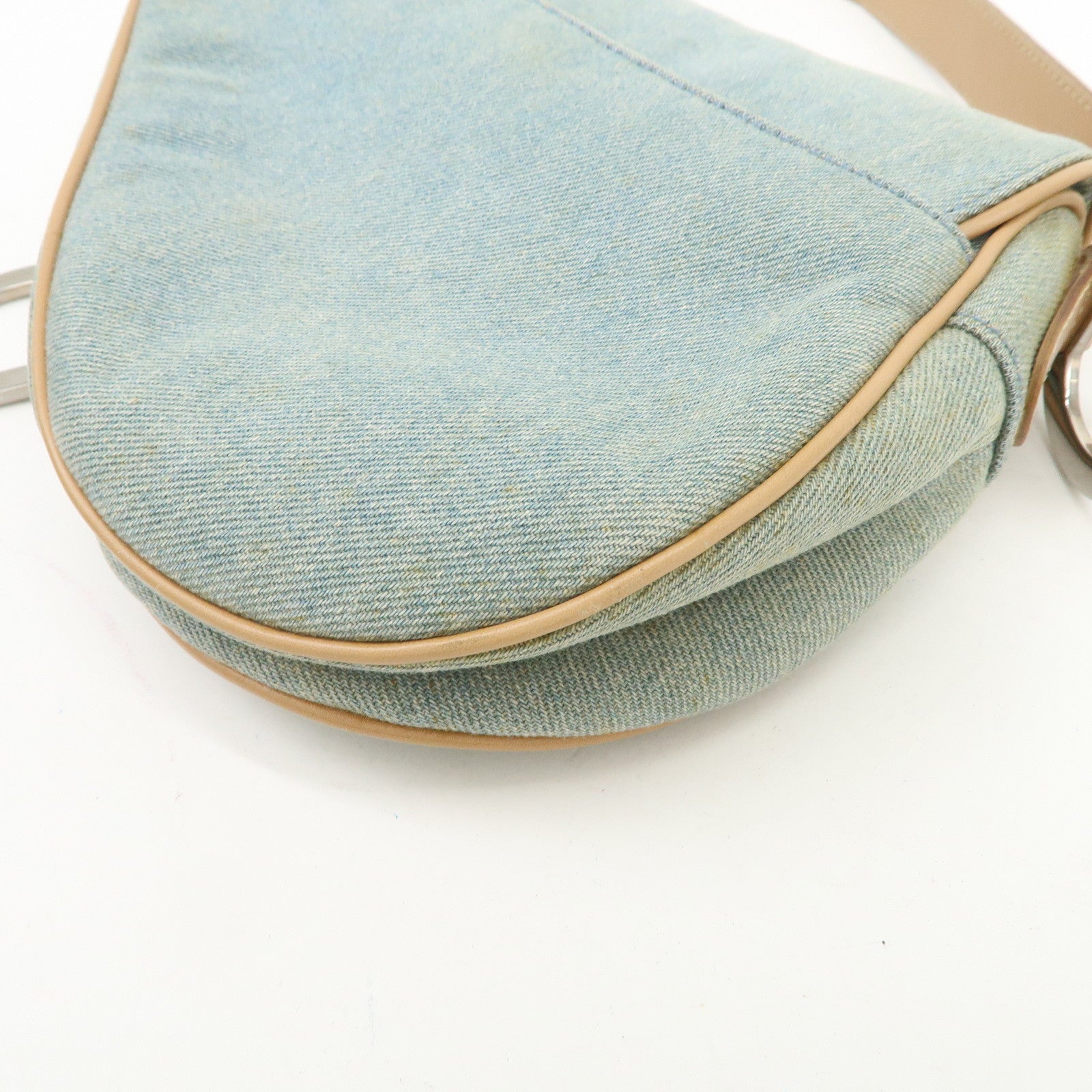 Christian Dior Saddle Denim Leather Shoulder Bag Crossbody Bag