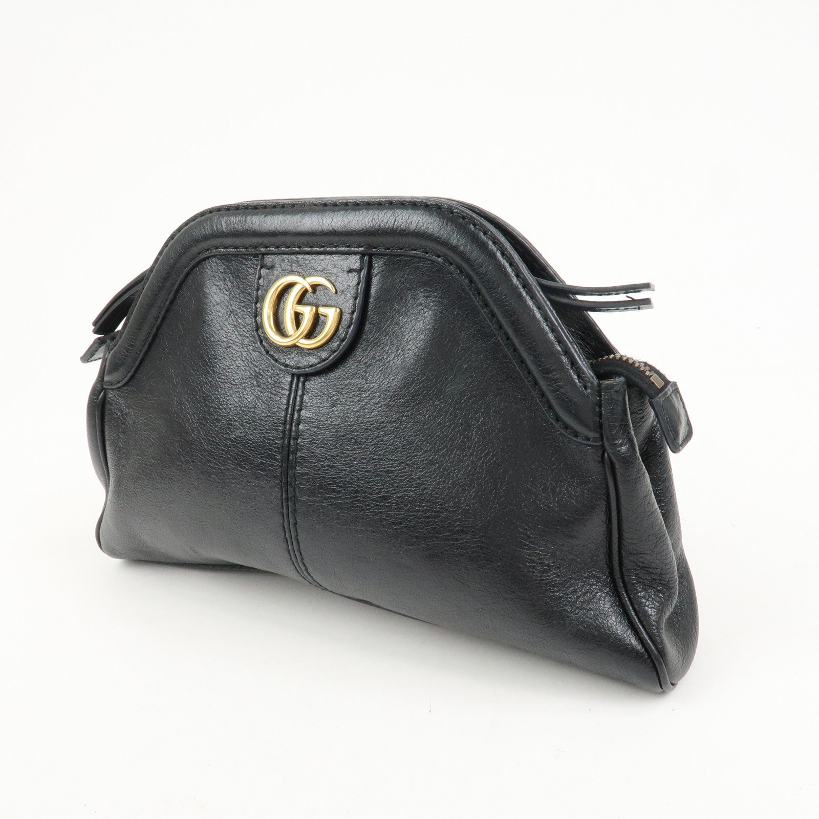 GUCCI Animalier Liber Small Cat Head Shoulder Bag Black 524620