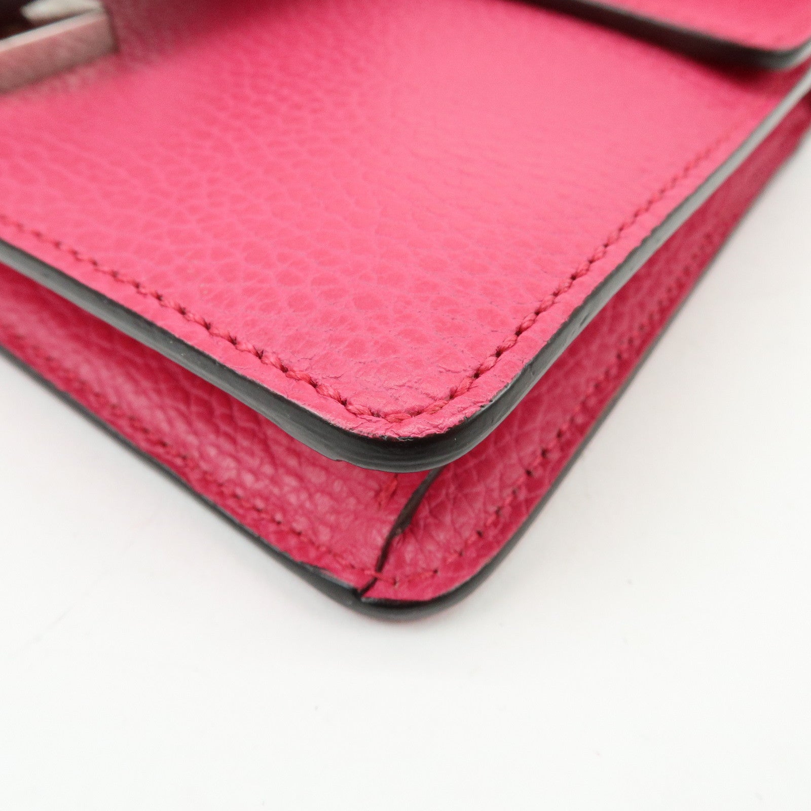 GUCCI Dionysus Leather Small Chain  Shoulder Bag Hot Pink 421970