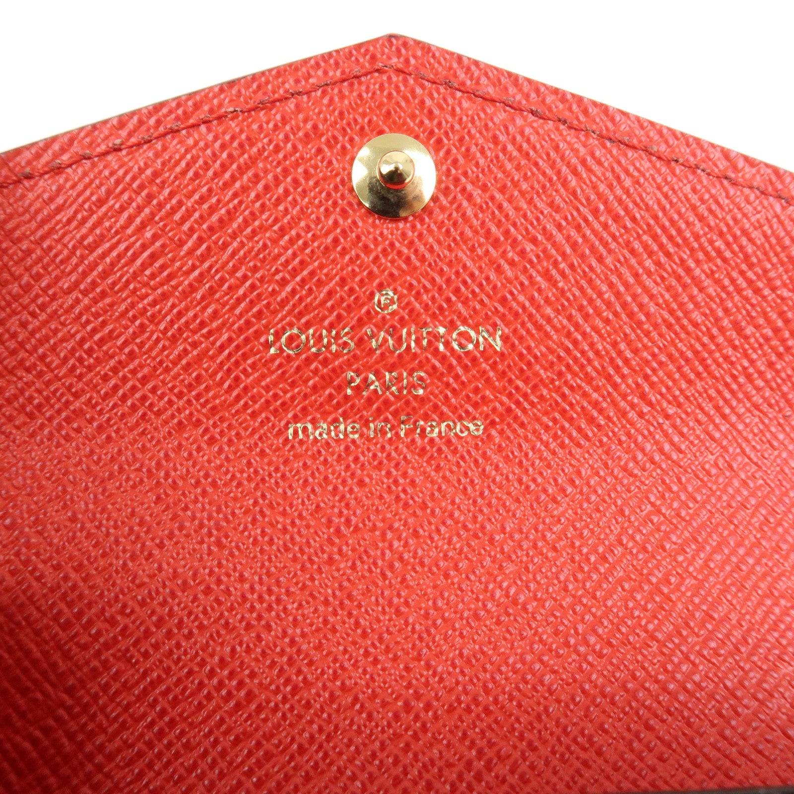 Louis Vuitton Monogram Multicartes Sarah Card Case Brown Red M61274