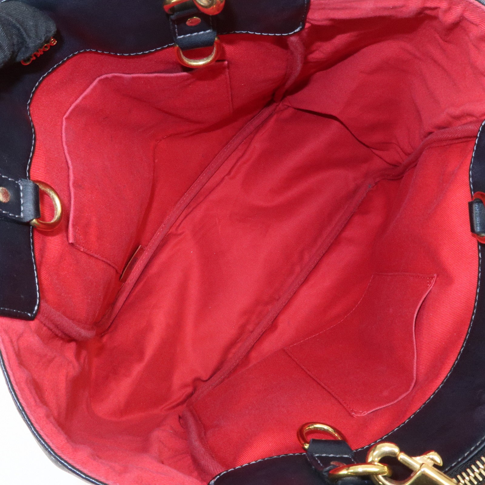 Chloe Eden Leather Tassel Shoulder Bag Hand Bag Black