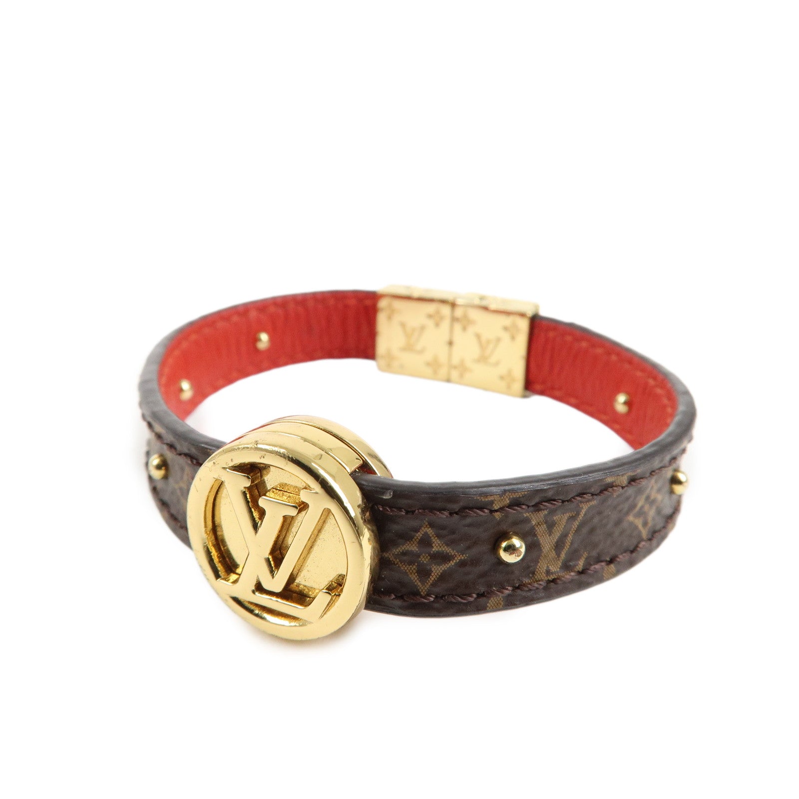 Louis Vuitton Monogram LV Circle Reversible Bracelet M6268E Used