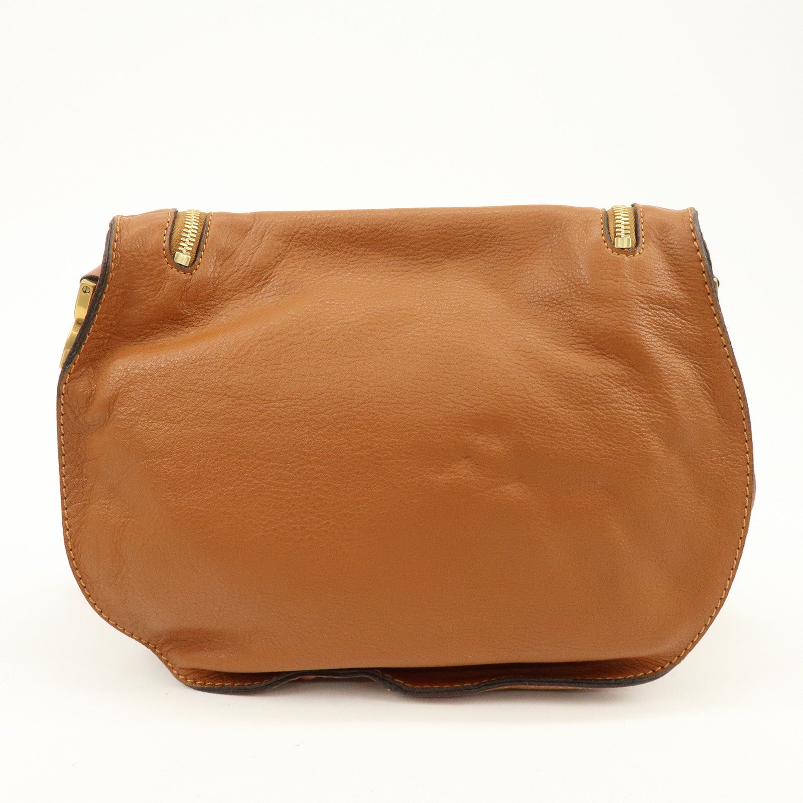 Chloe Marcie Leather Shoulder Bag Crossbody Bag Brown Camel