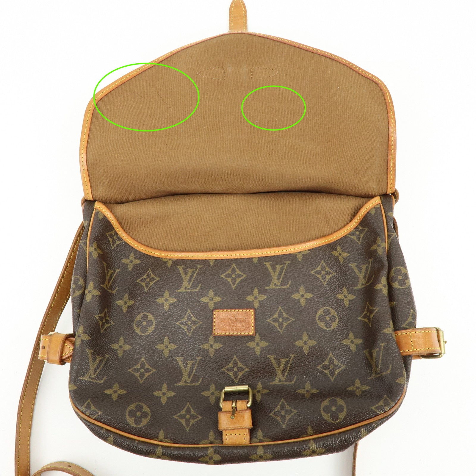 Louis Vuitton Monogram Saumur 30 Canvas Shoulder Bag Brown M42256