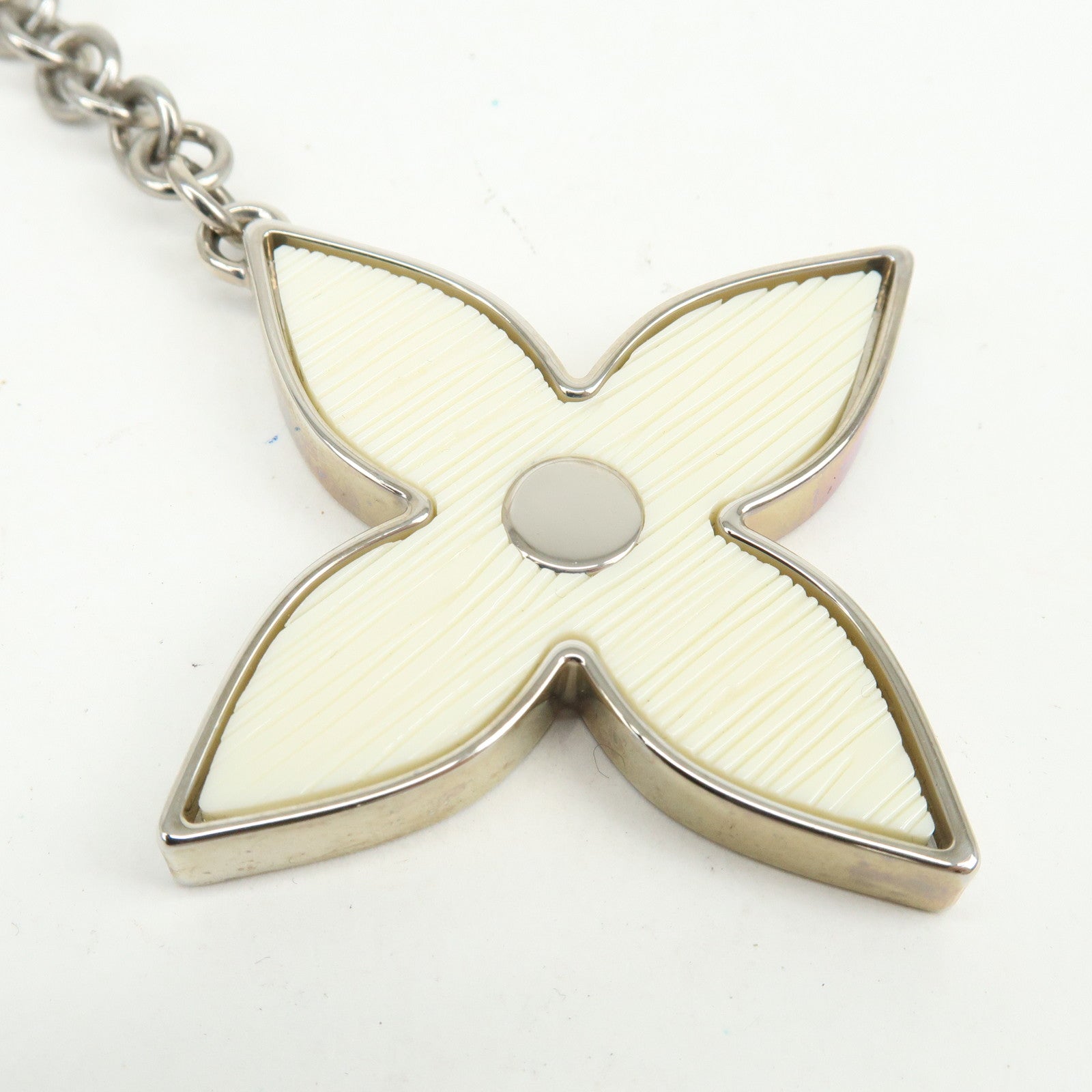 Louis Vuitton Bijoux Sac Fleur de Epi Bag Metal Charm White M65085